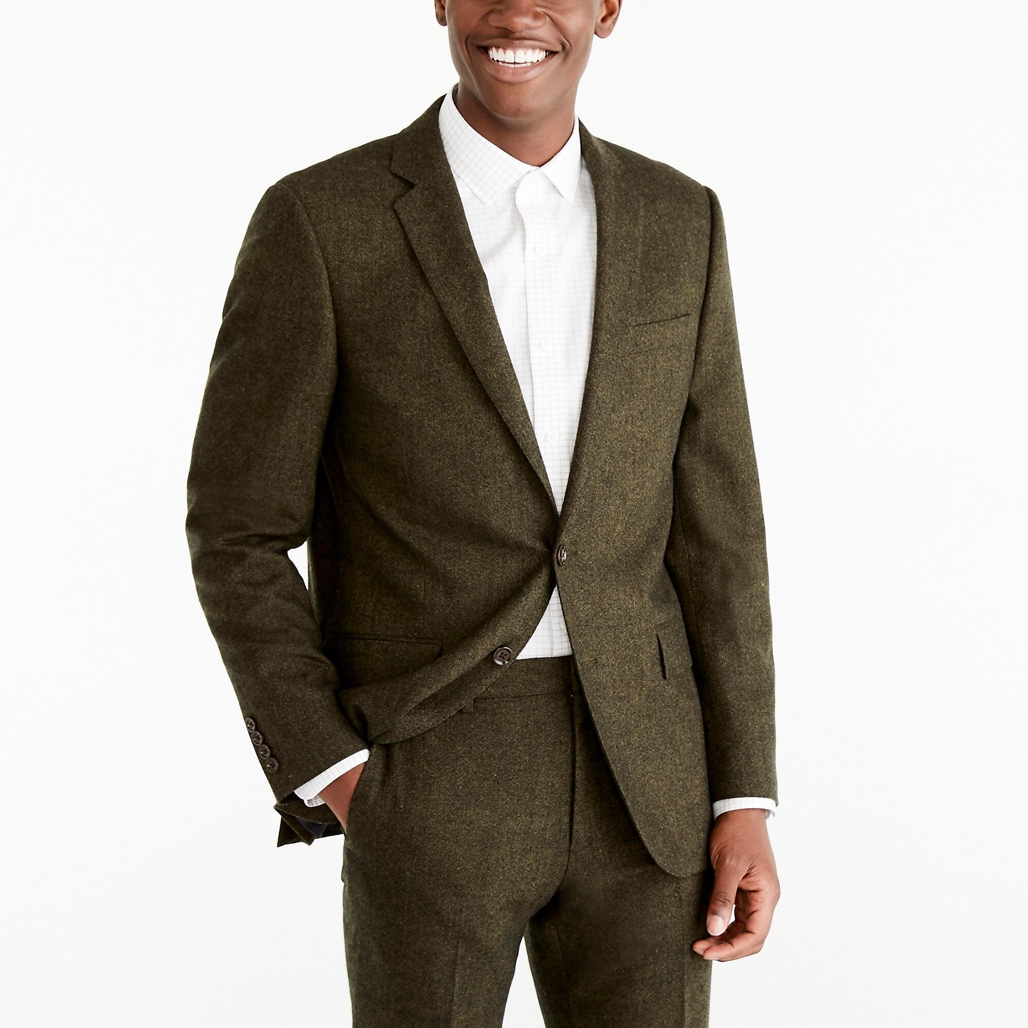 J.Crew Slimfit Thompson Suit Jacket In Donegal Wool in Green for Men