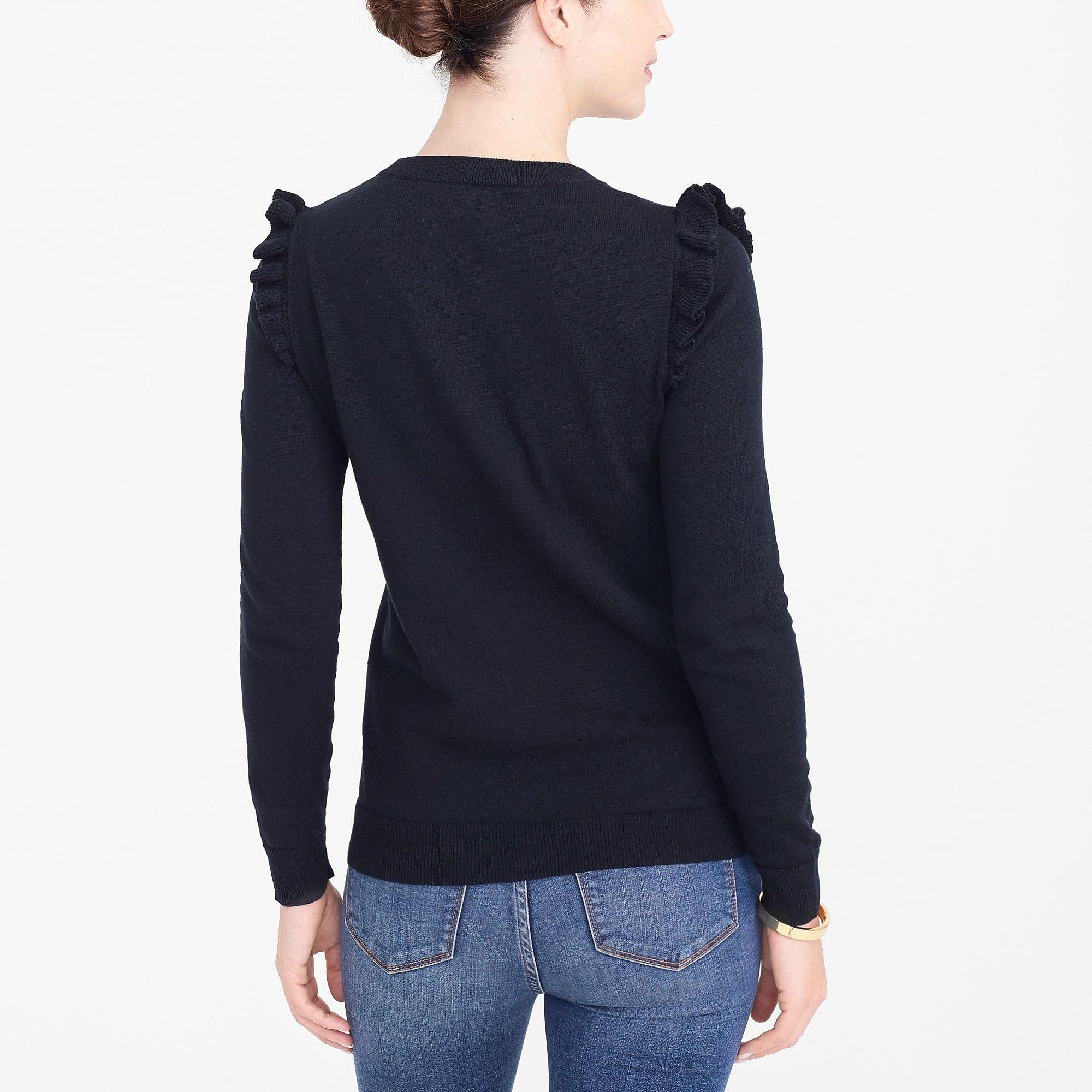 j crew ruffle sweater
