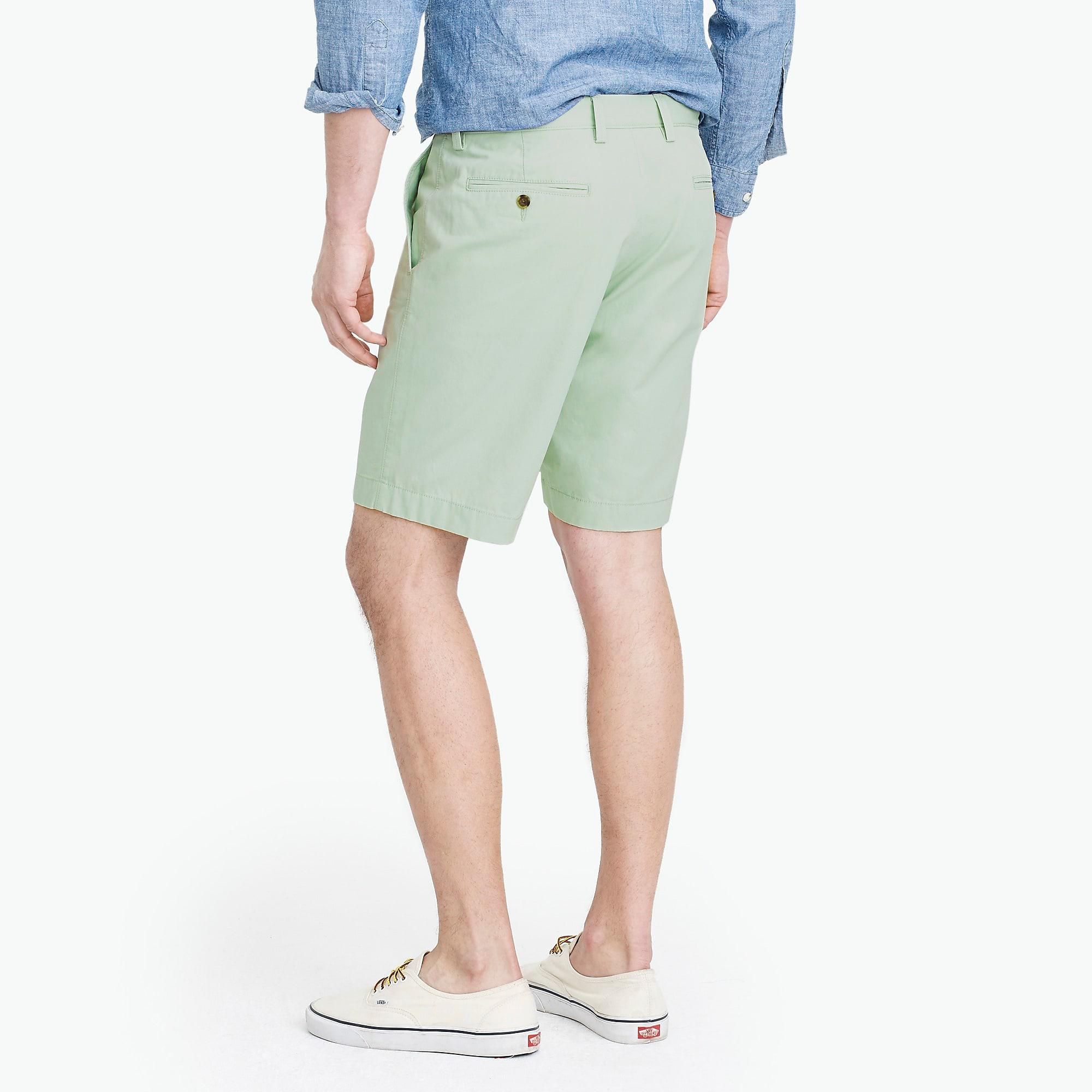J.Crew Cotton 9" Gramercy Lightweight Short in Light Sage (Green) for