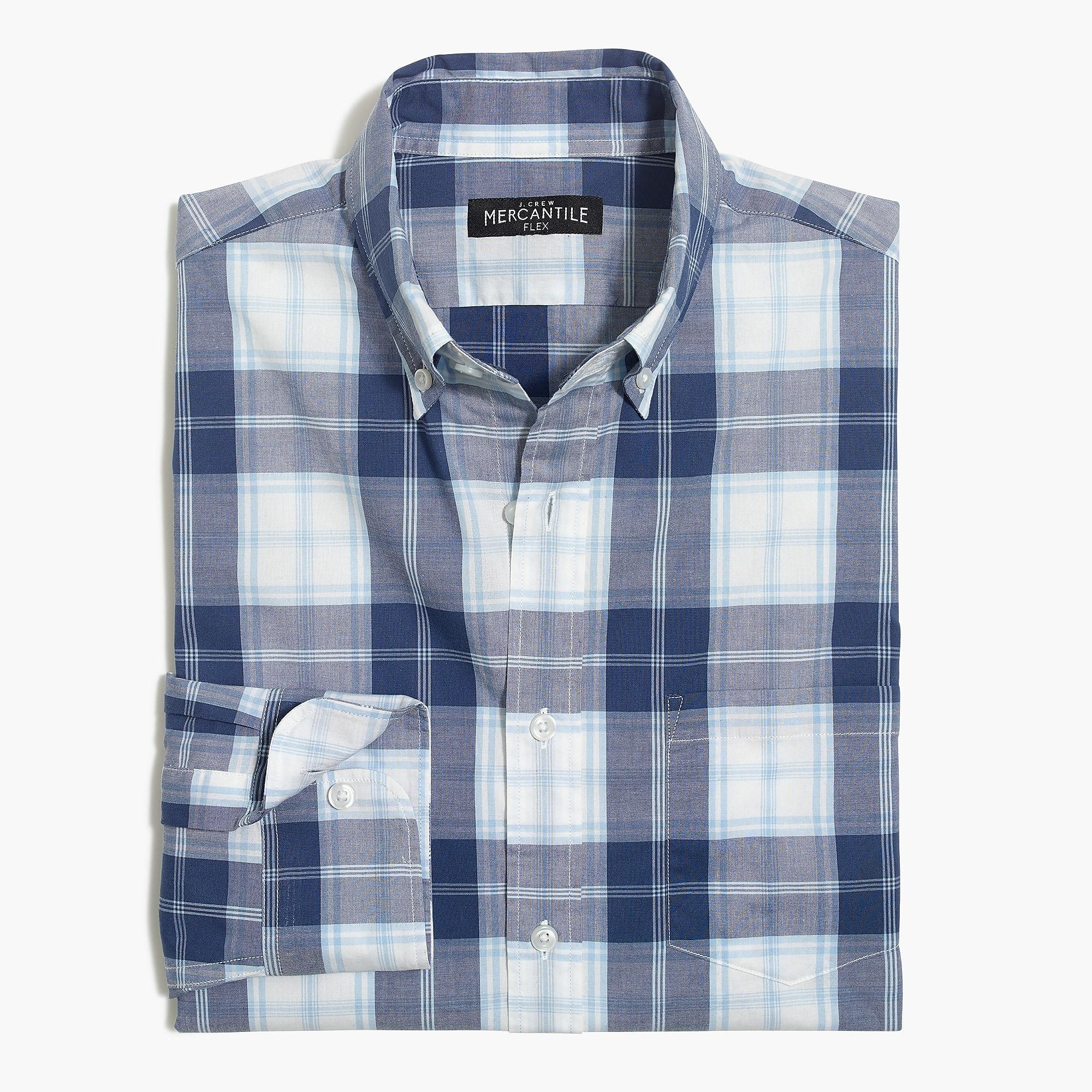 J.Crew Cotton Plaid Slim Flex Casual Shirt in Blue for Men - Lyst