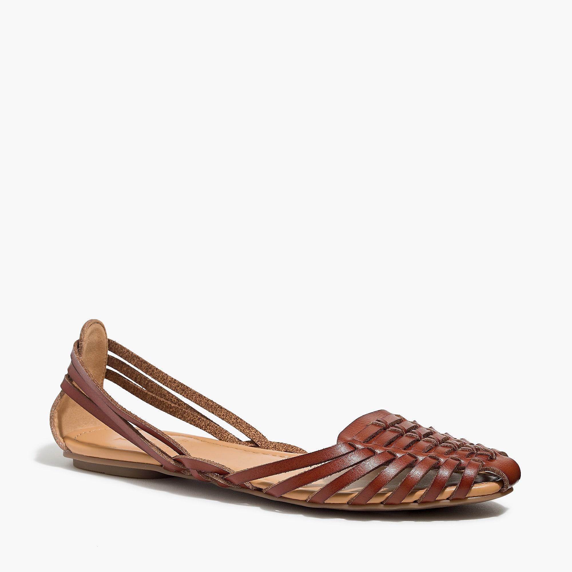 J crew basket weave best sale flats