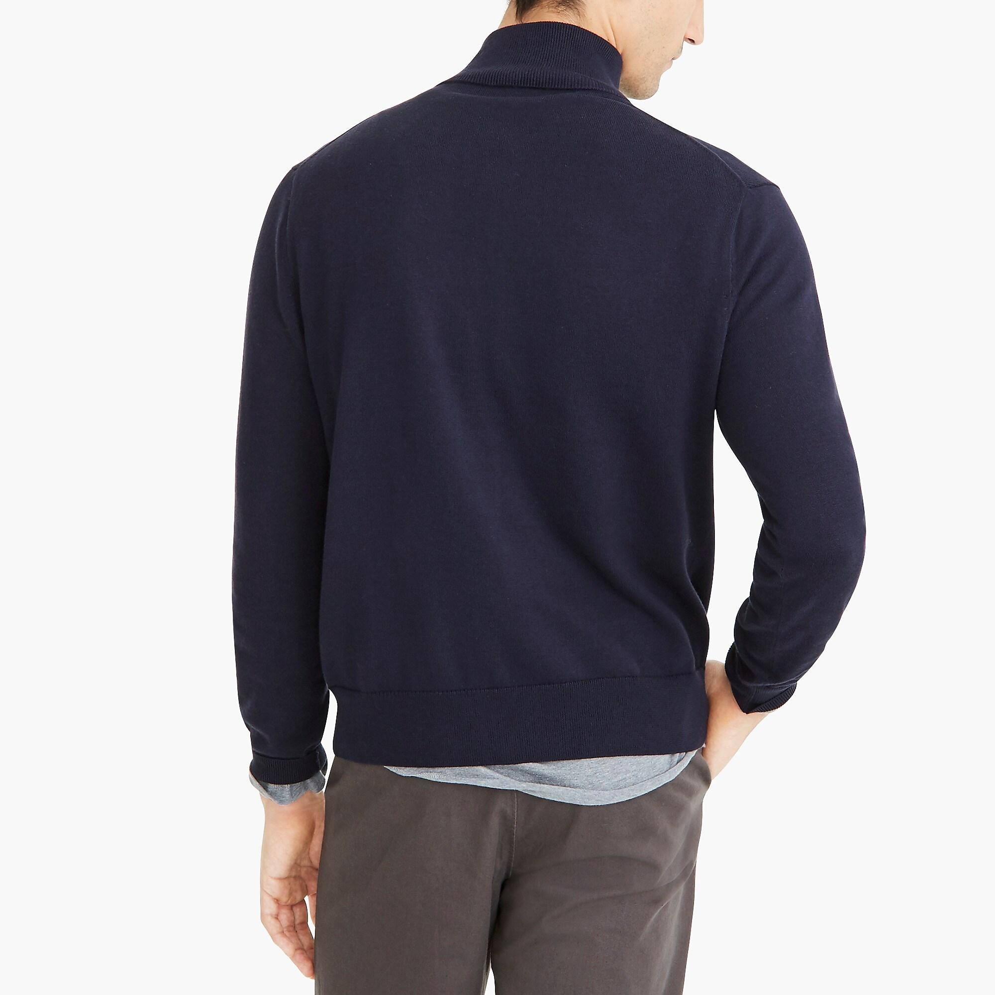 J.Crew Slim-fit Cotton Half-zip Pullover in Navy (Blue) for Men - Lyst