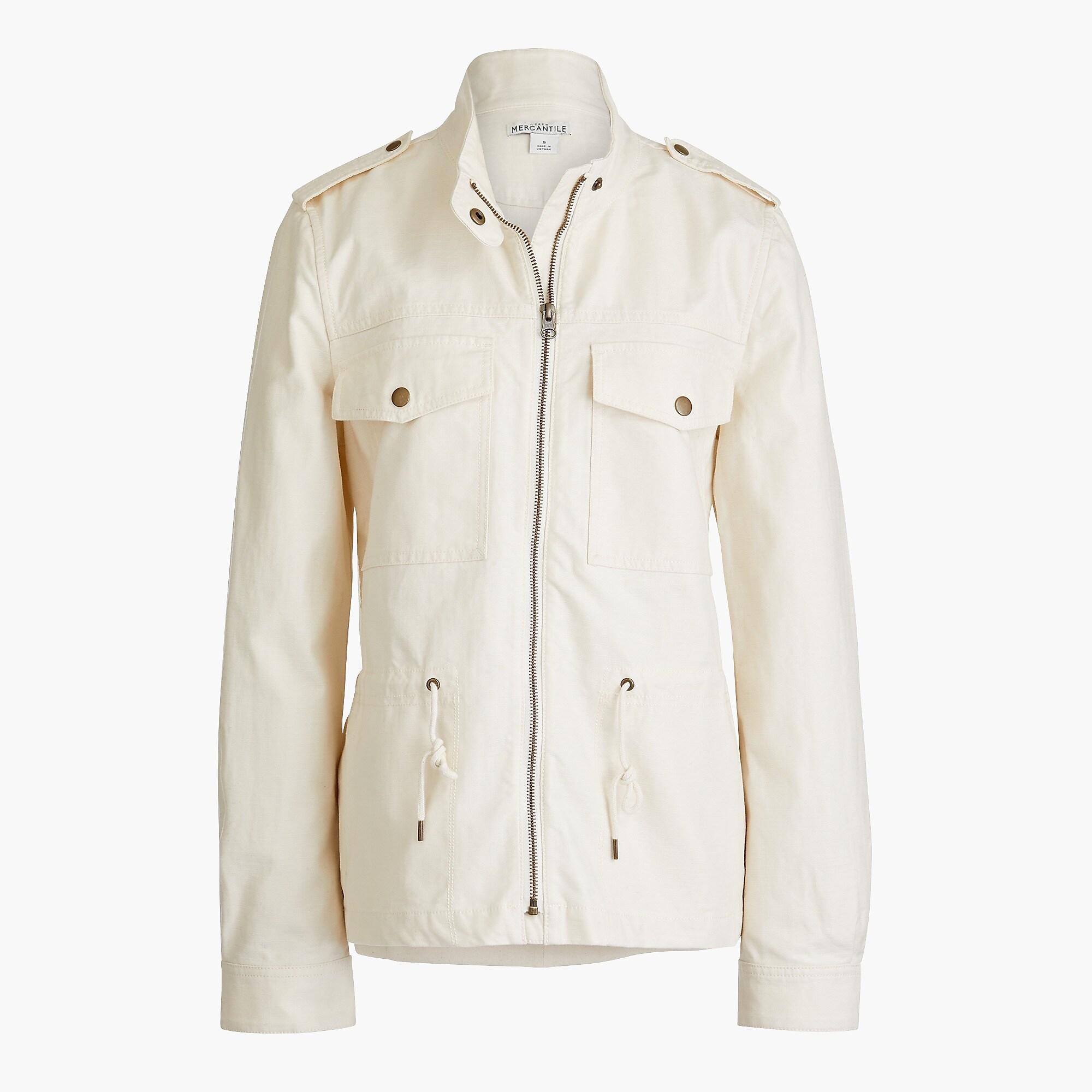 J.Crew Mercantile Womens Canvas Motorcycle Jacket