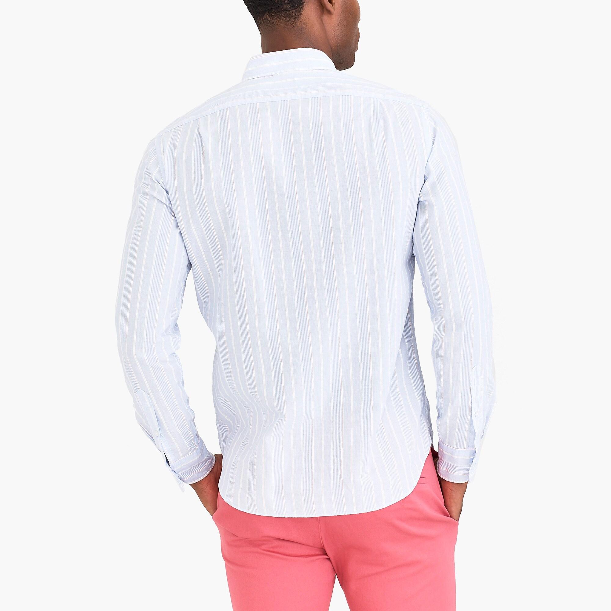 J.Crew Cotton Slimfit Seersucker Shirt in Blue for Men Lyst