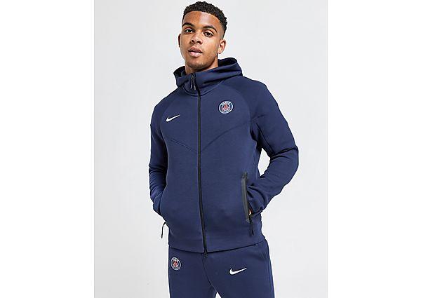 Nike Paris Saint Germain Tech Fleece Full Zip Hoodie in Blue for Men Lyst UK