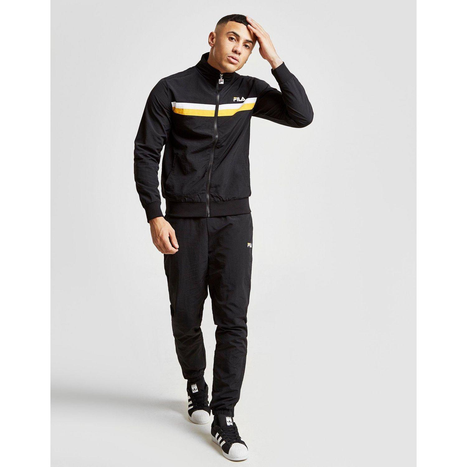 fila black tracksuit