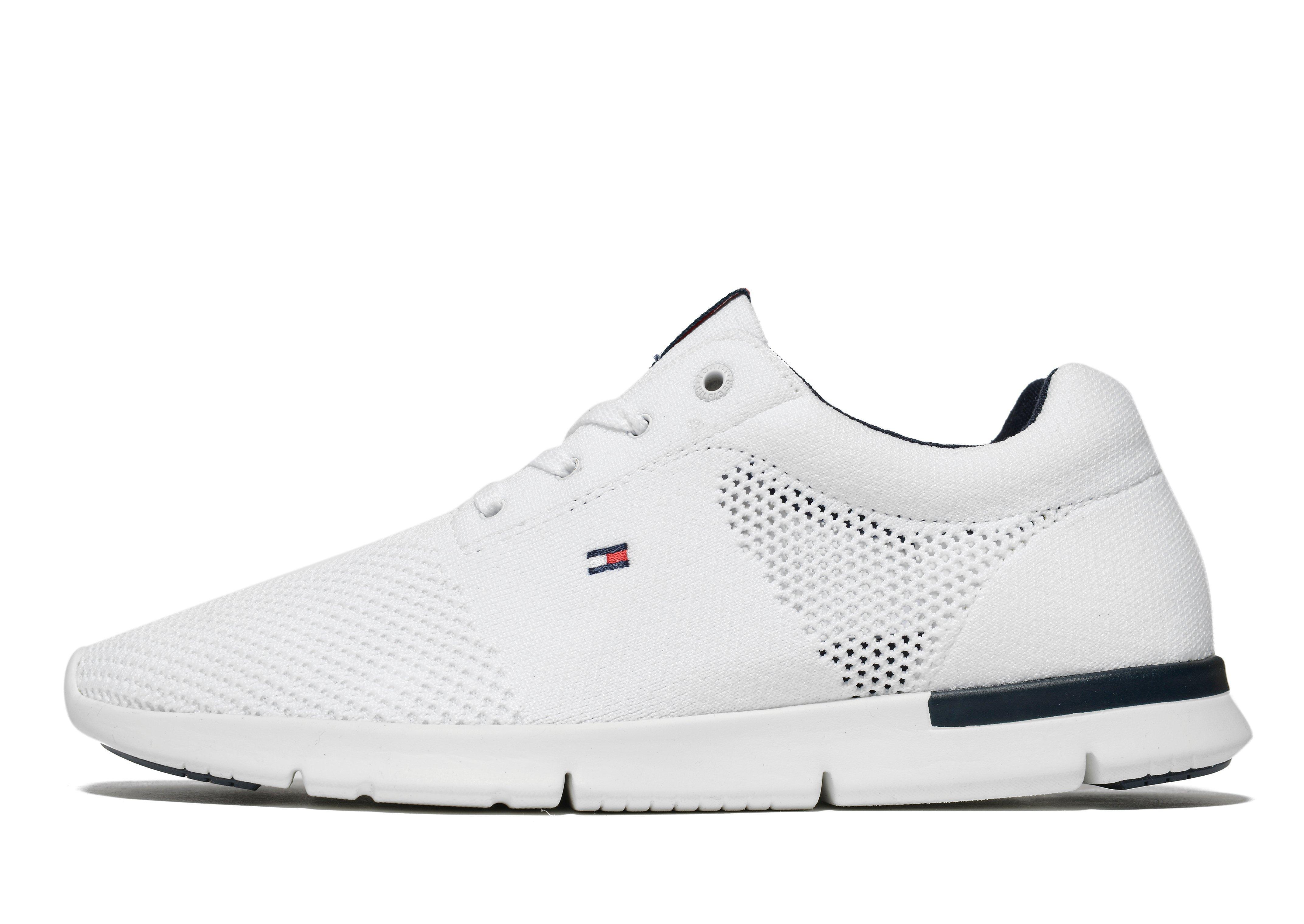 tommy hilfiger tobias flag mesh trainers in white