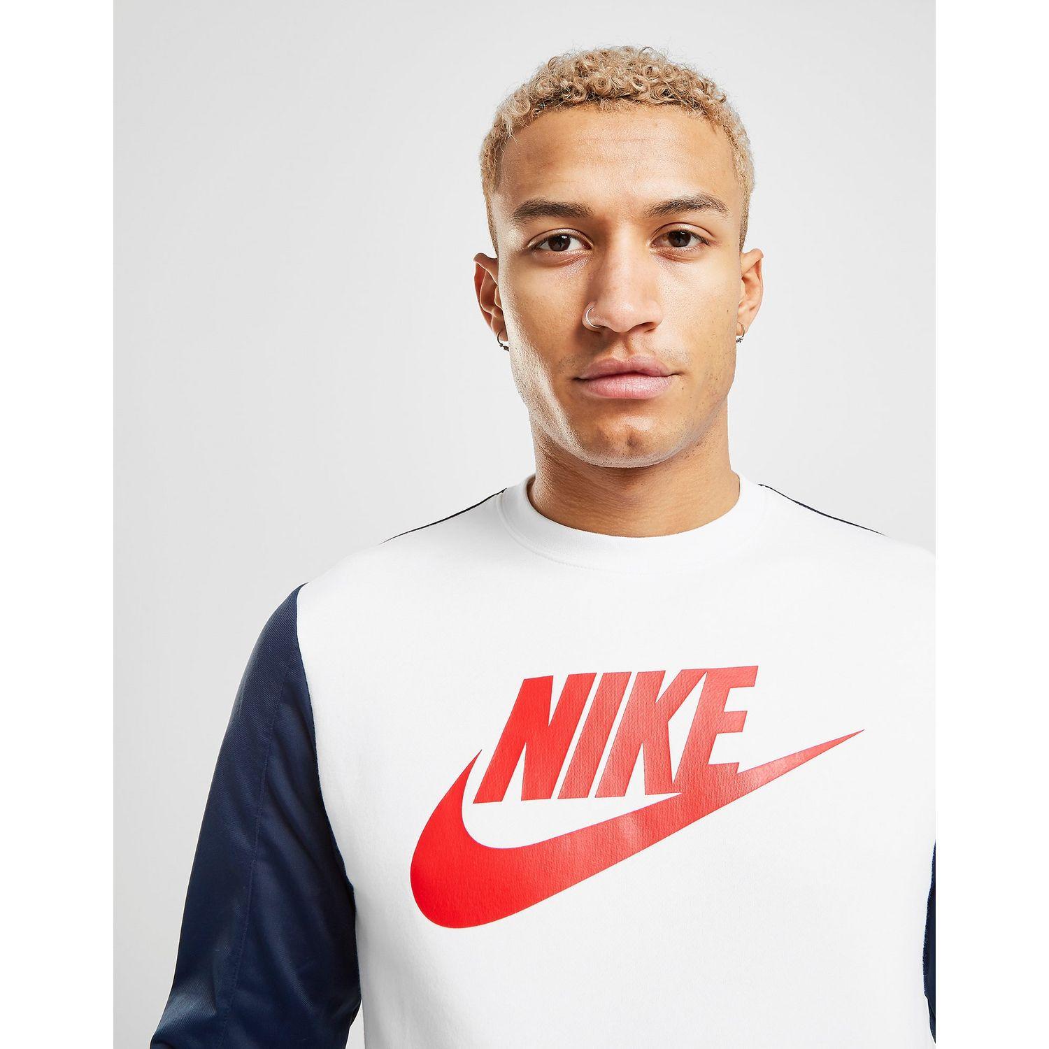 blue white and red nike tracksuit