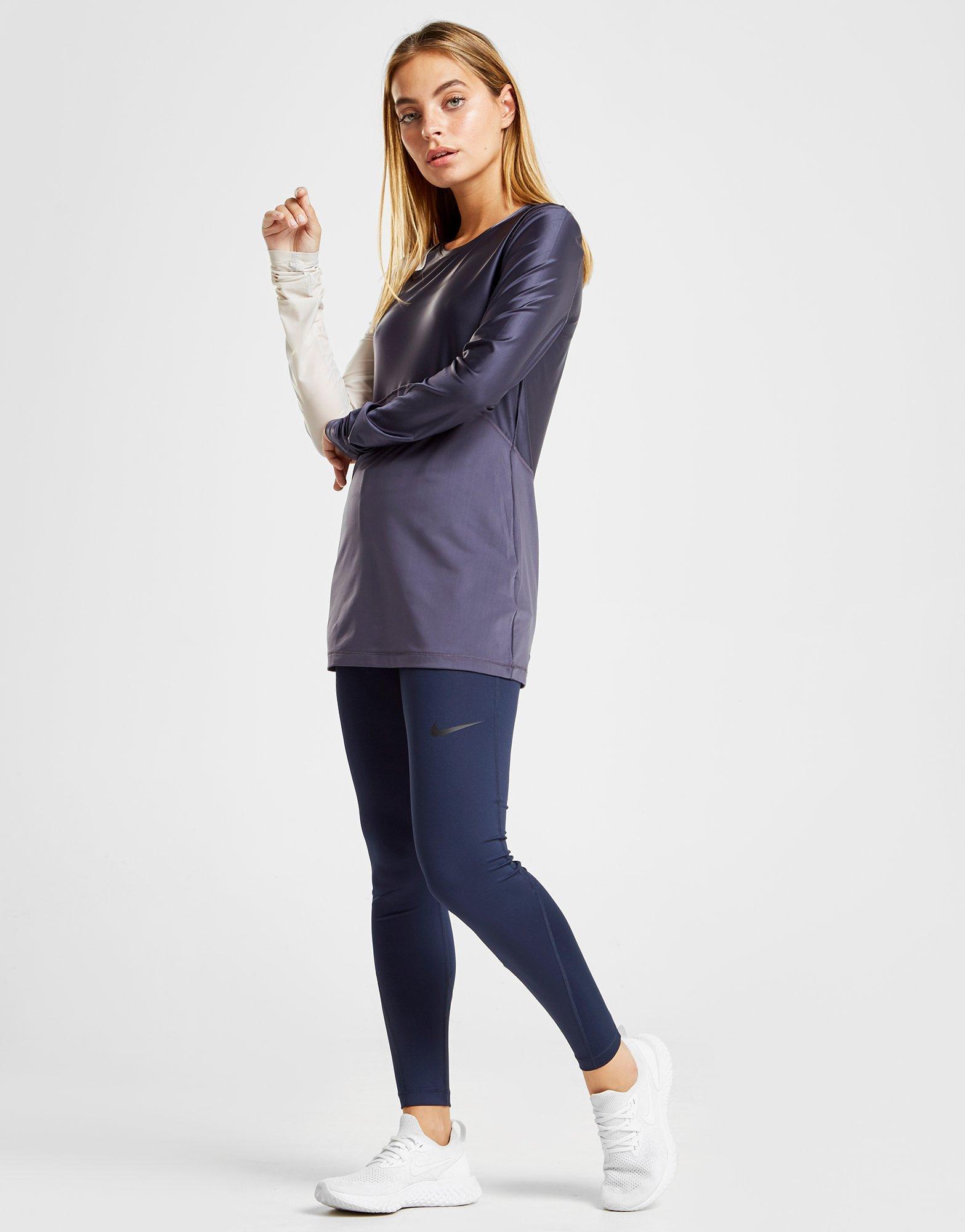 nike pro training leggings in navy