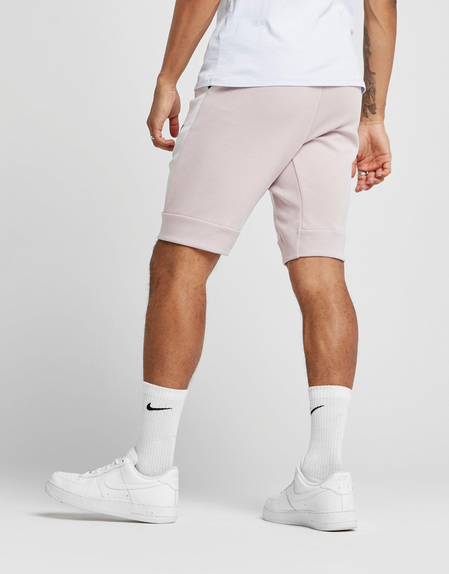 pink nike fleece shorts