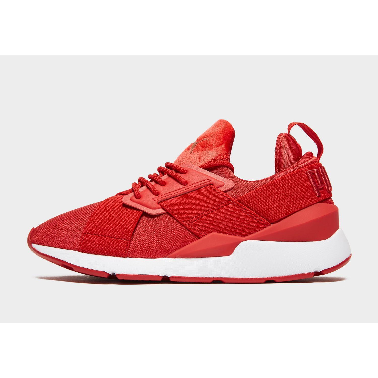 PUMA Muse Satin Ii in Red/White (Red 