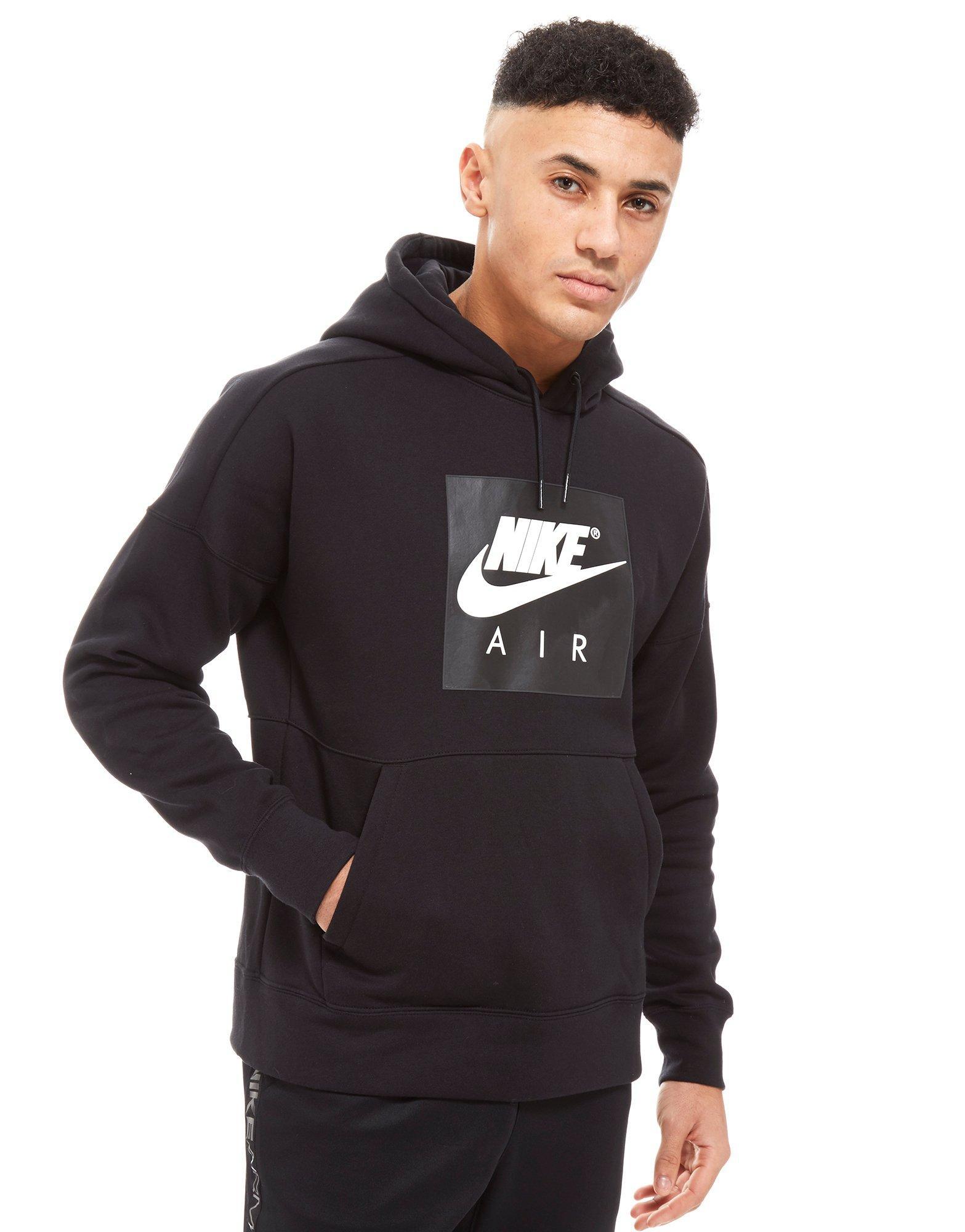 Nike Cotton Air Overhead Colourblock Hoodie in Black for Men - Lyst