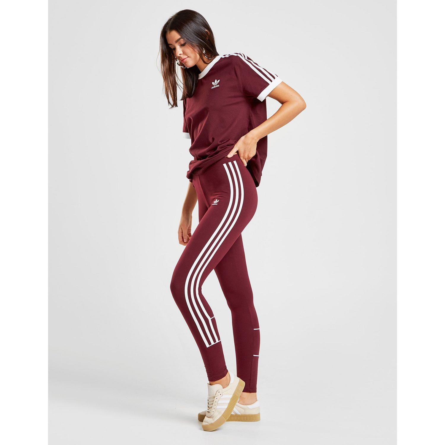 maroon adidas tights