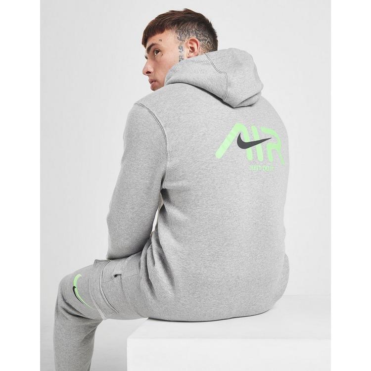 Nike Cotton Two Swoosh Hoodie in Grey 