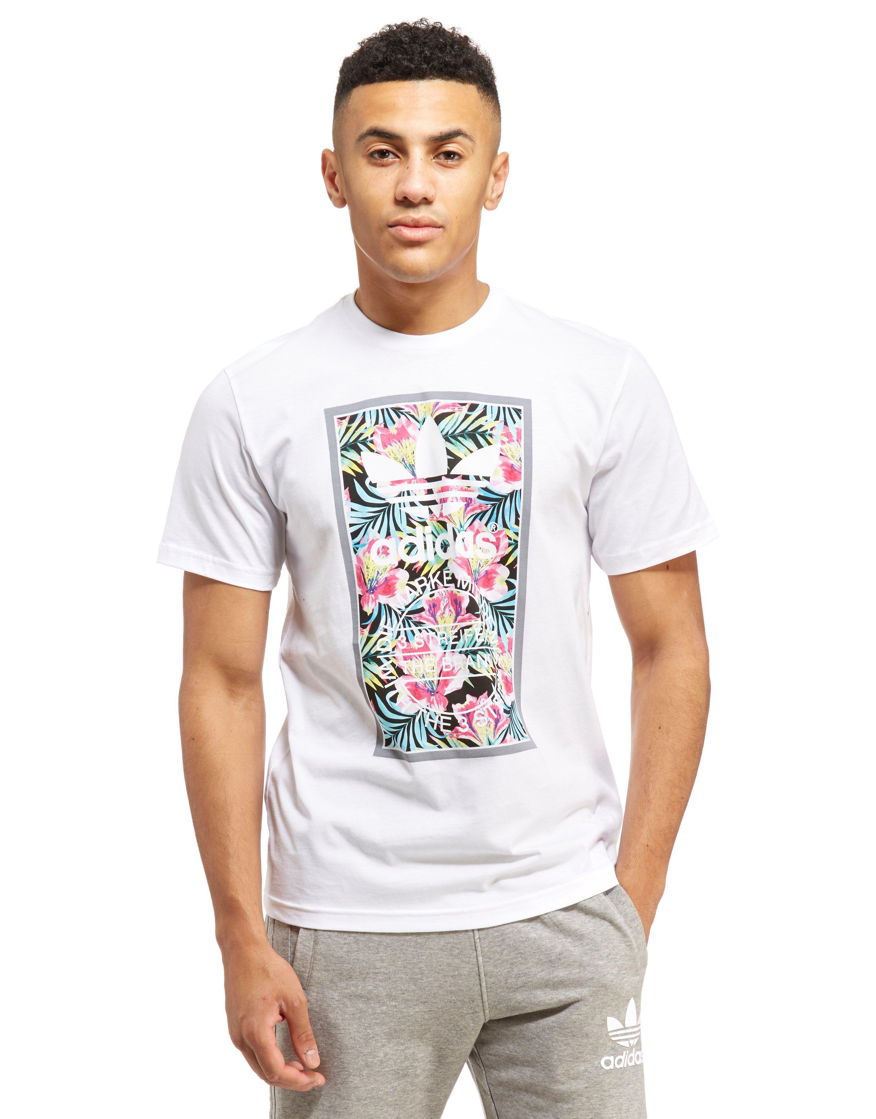 floral adidas t shirt