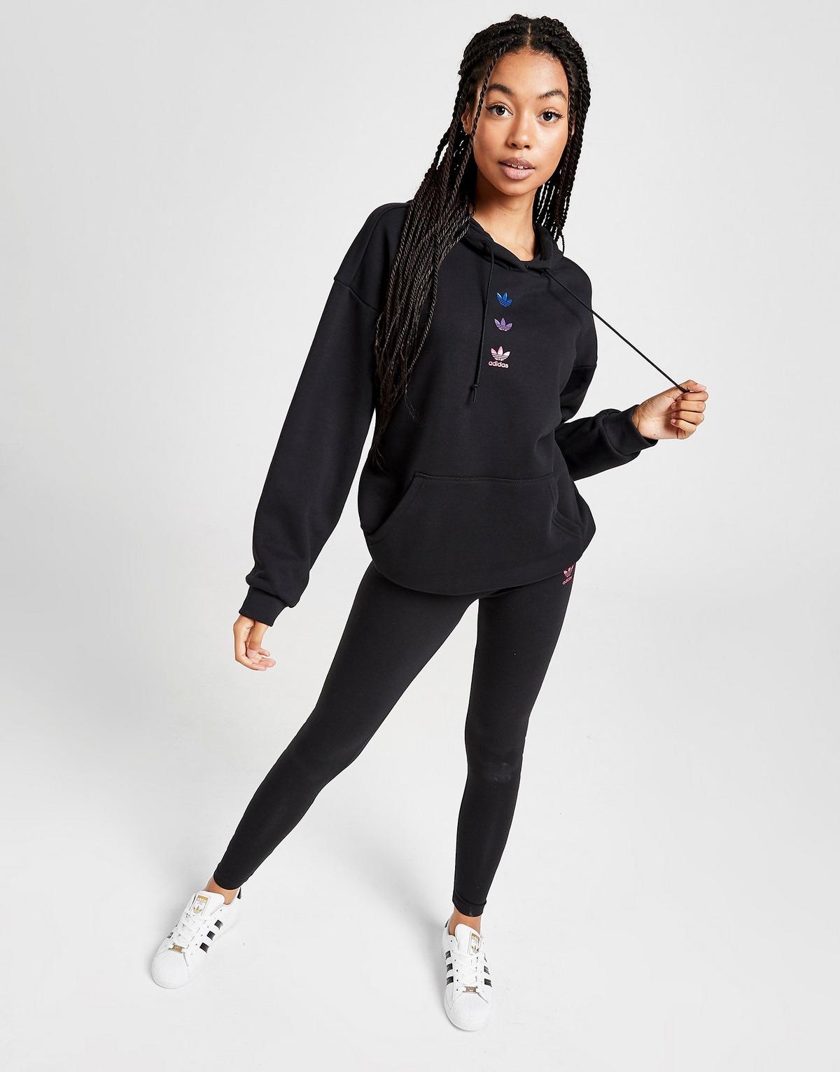 adidas originals repeat iridescent trefoil overhead hoodie