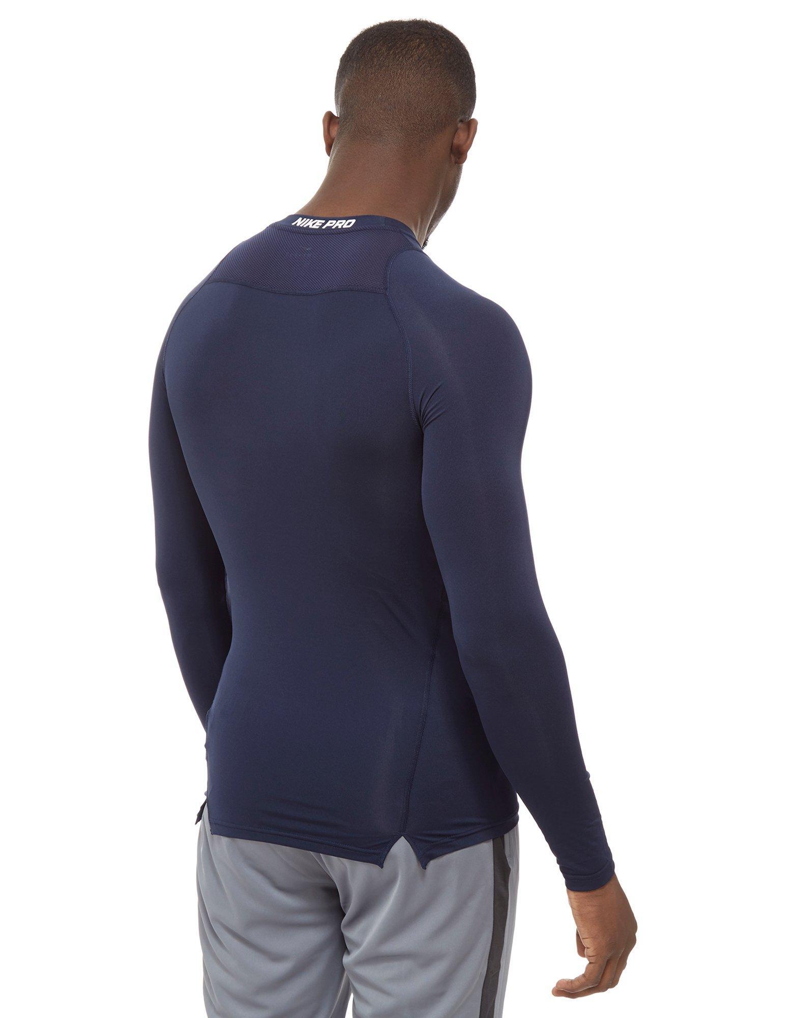 nike navy compression shirt