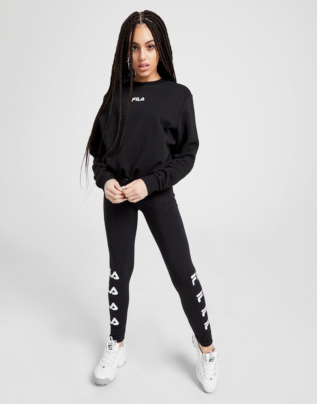 fila repeat back logo crew sweatshirt