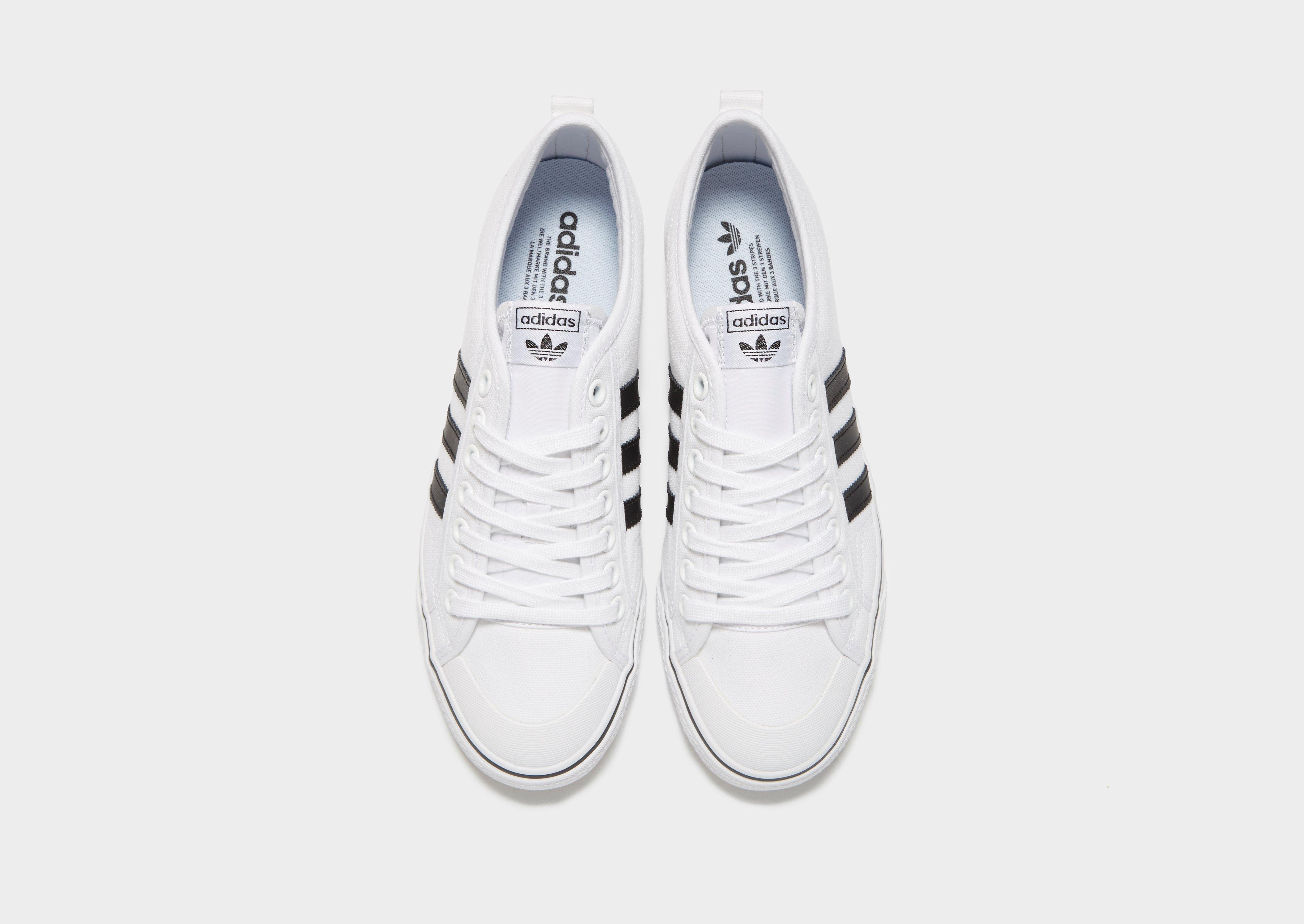 adidas Originals Canvas Rayado Lo in WhiteBlack (White) for adidas Originals Nizza Lo Herren | JD Sports