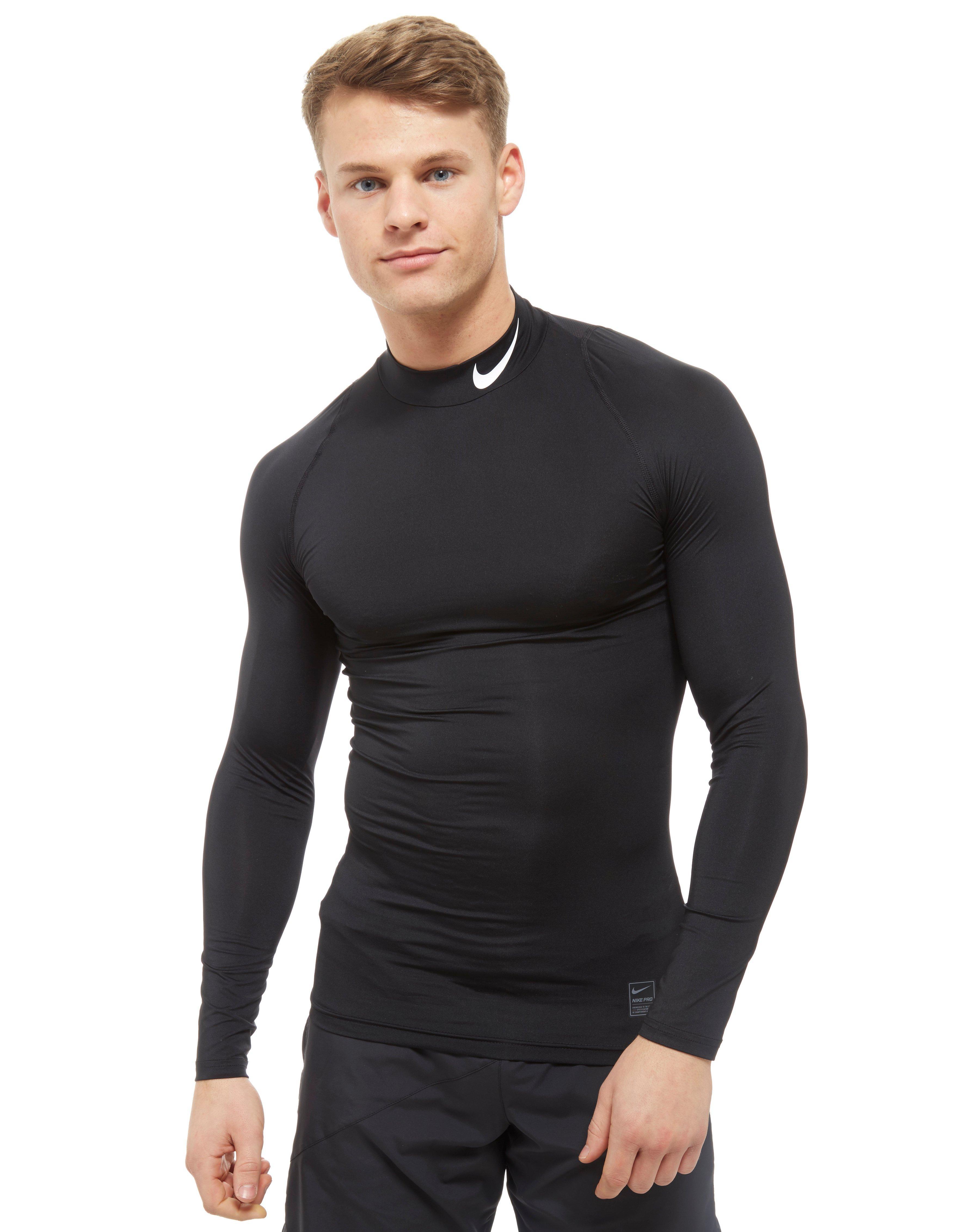 nike men's long sleeve mock shirt