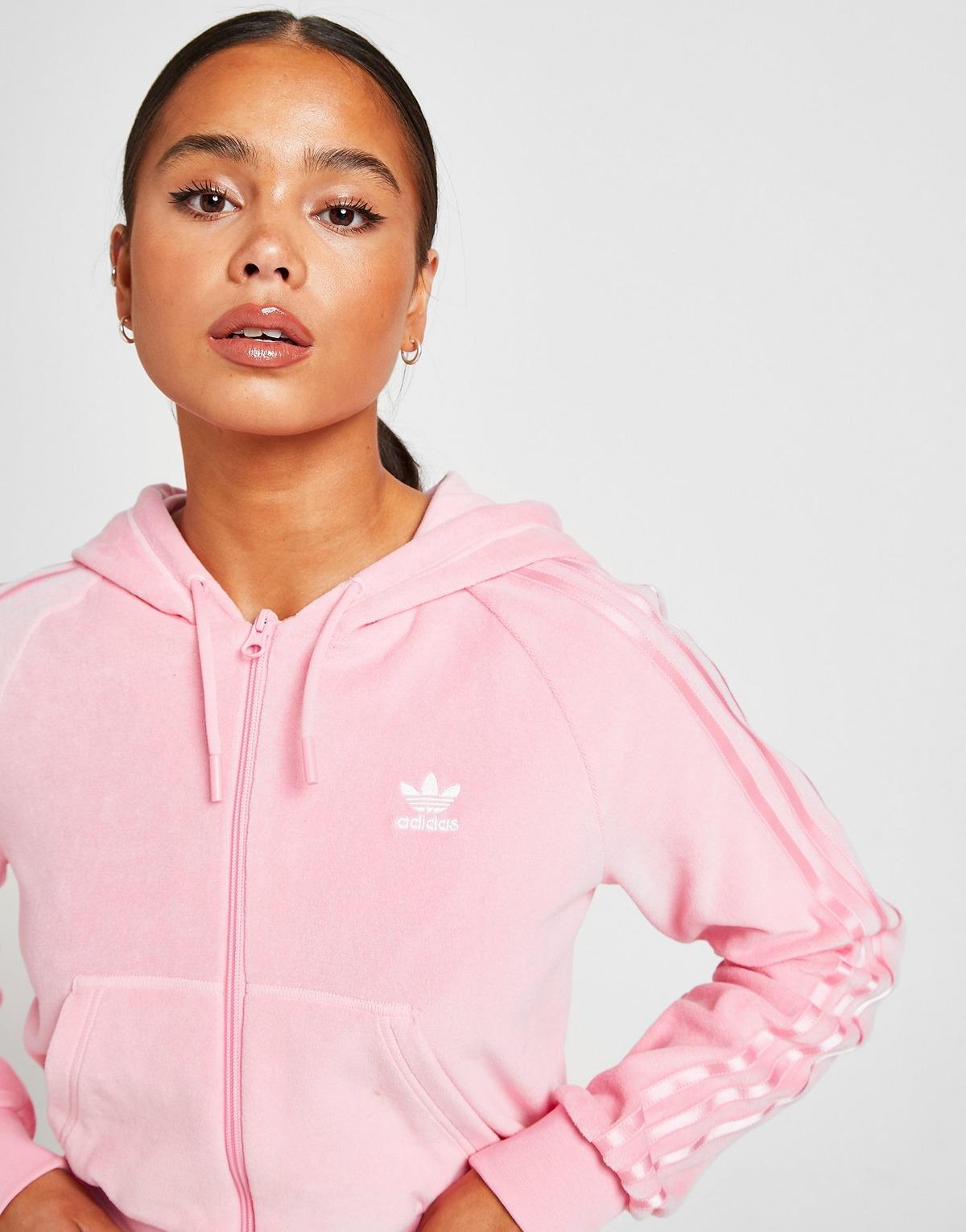 Pink Adidas Velour Hoodie Netherlands, SAVE 41% - raptorunderlayment.com