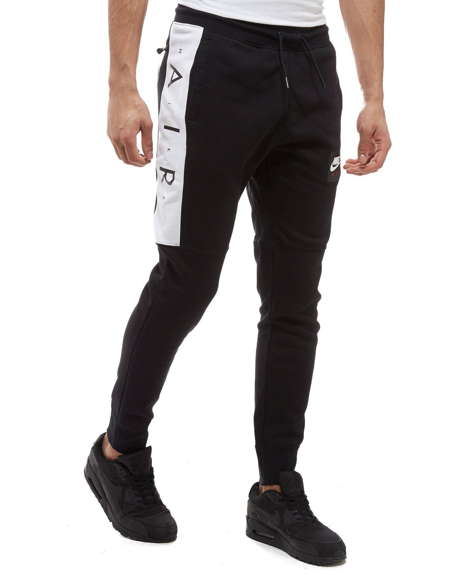 Nike Air Fleece Joggers in Black/White 
