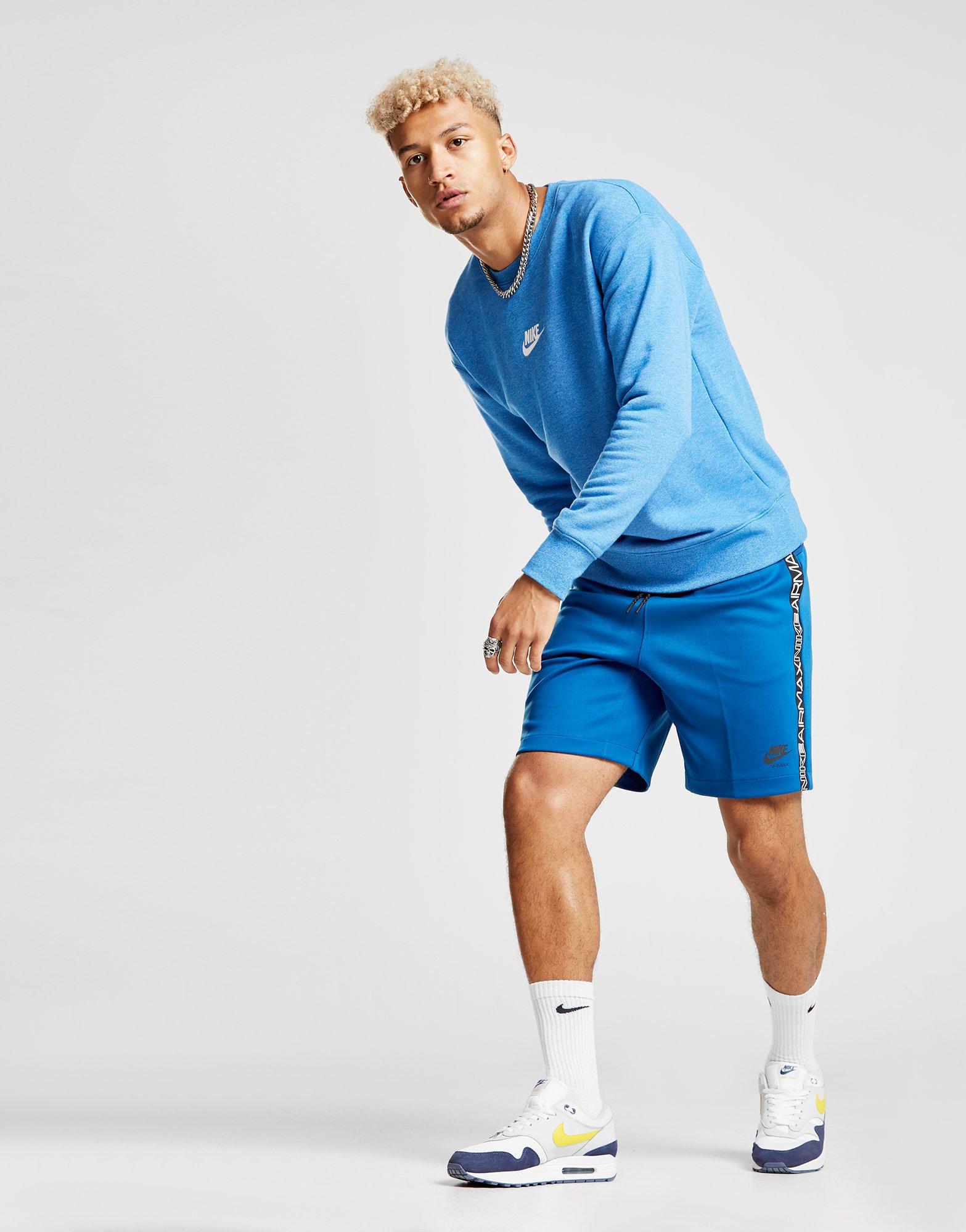 nike heritage crew sweatshirt blue