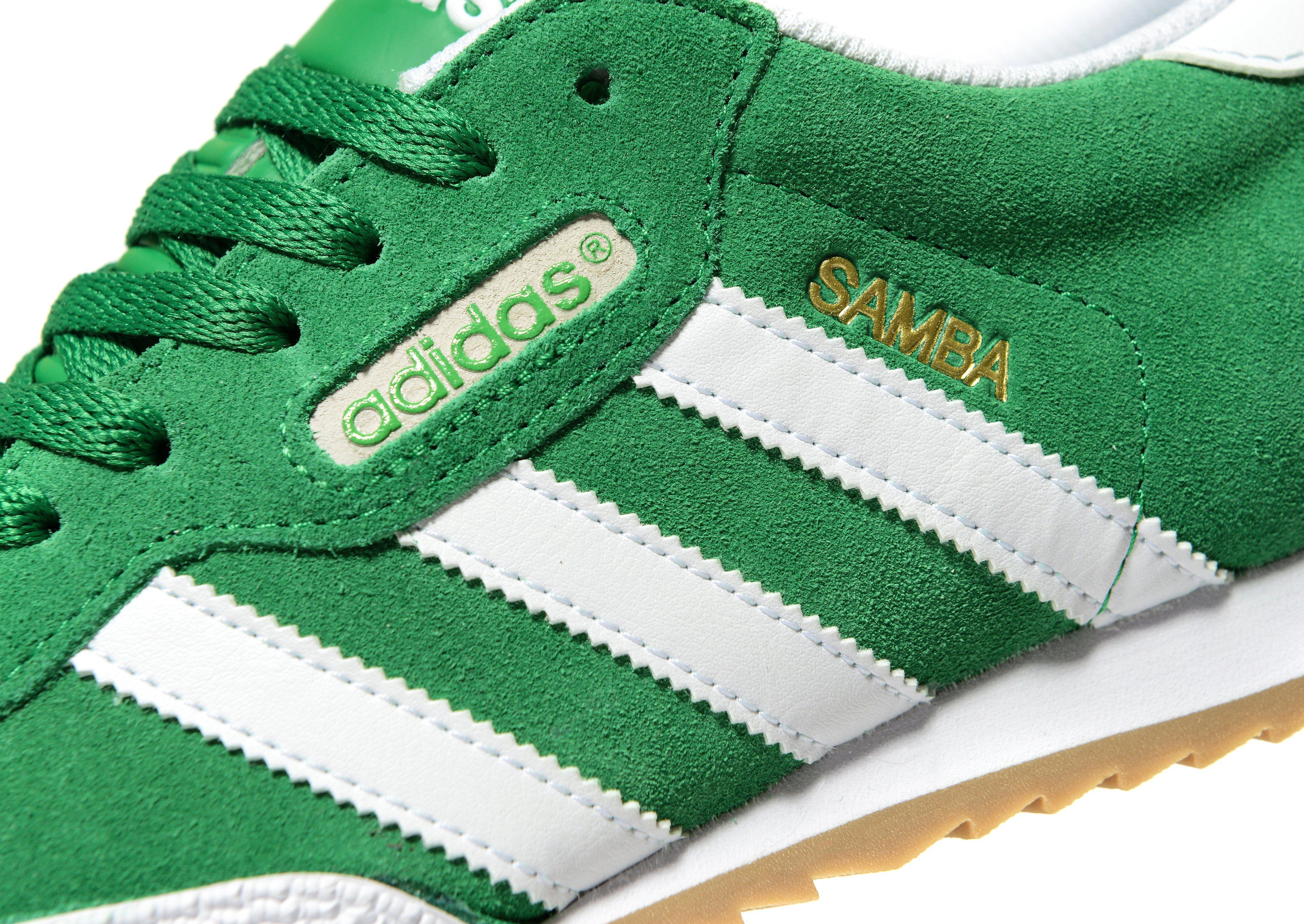 adidas samba green white
