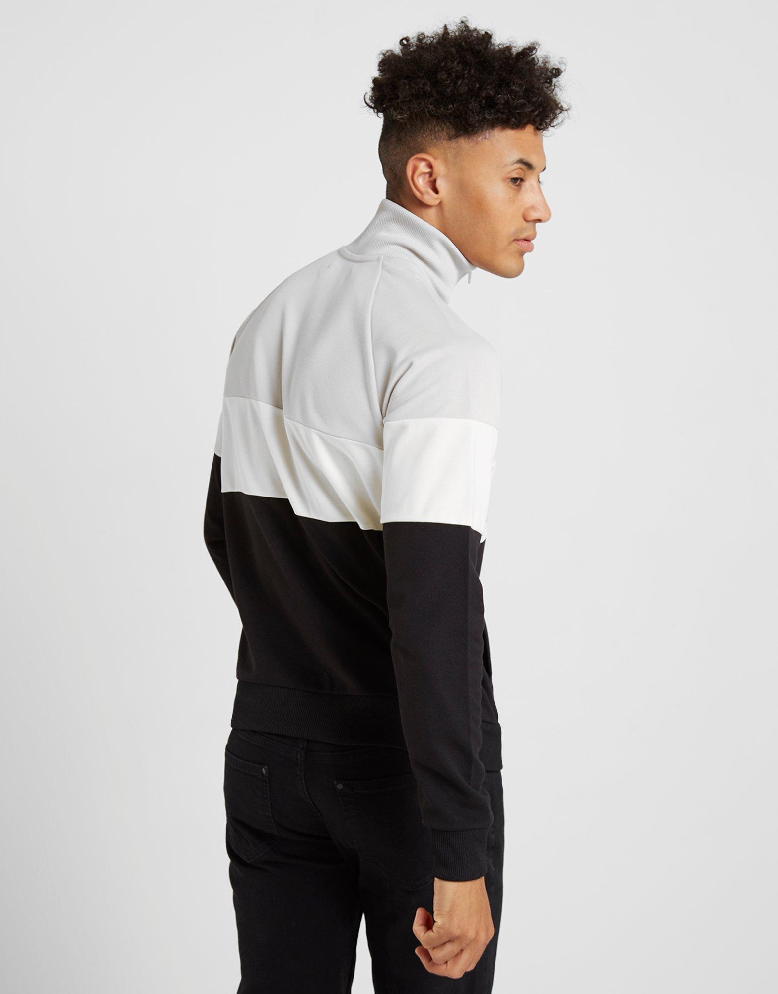 Fred Perry Synthetic 1/4 Zip Track Top in Stone/Black/Cream (Black) for ...