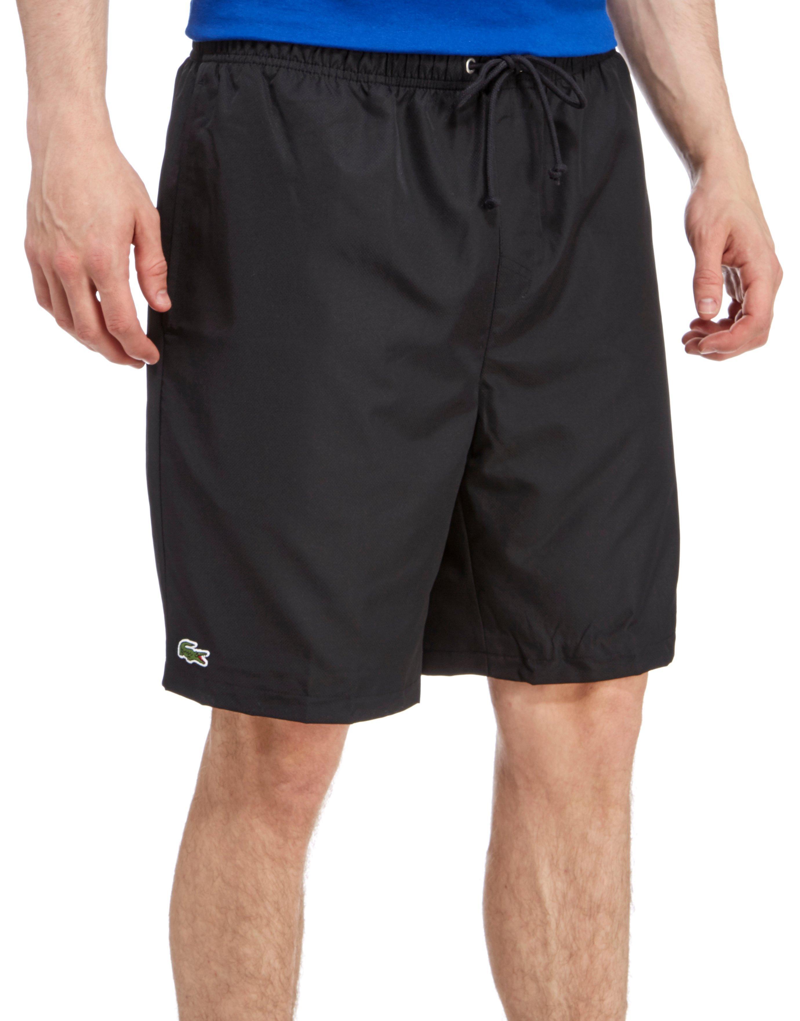 Lacoste Cotton Quartier Shorts in Black for Men - Lyst