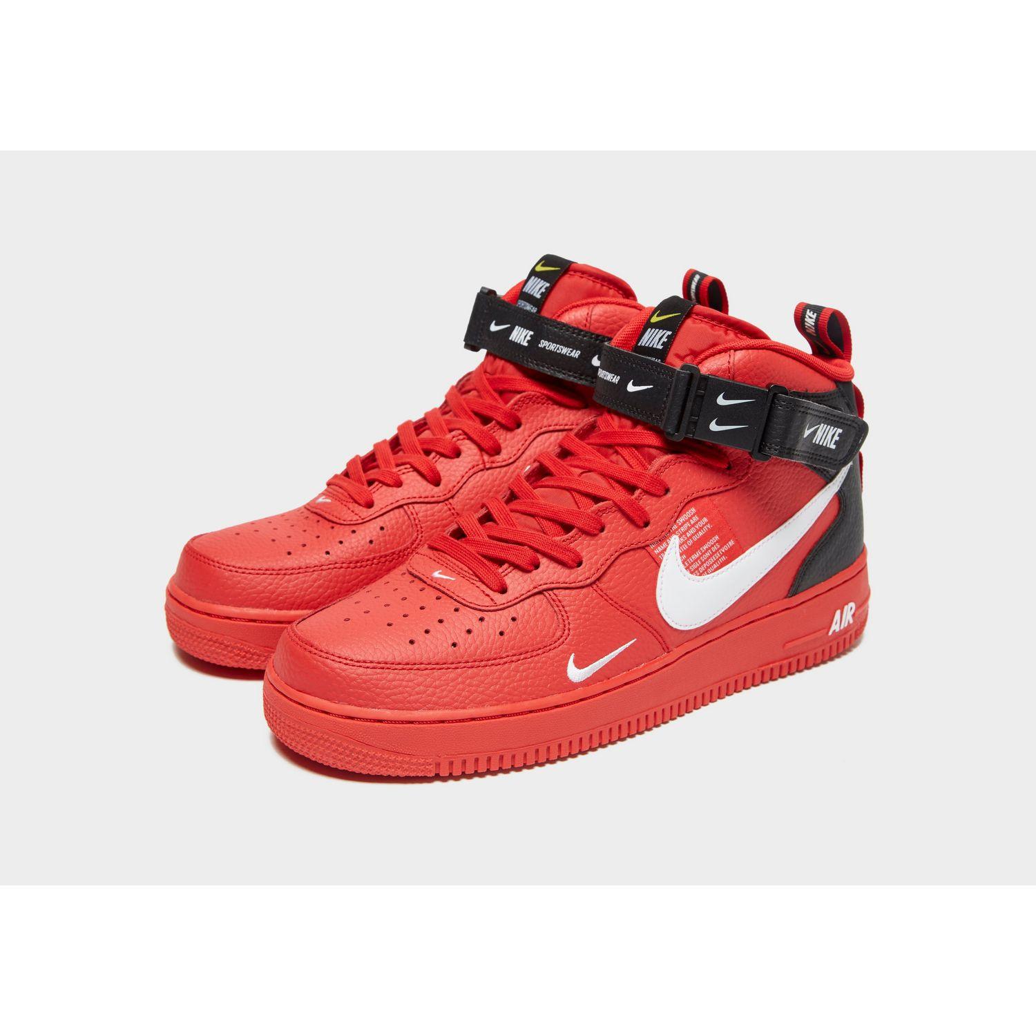 red nike air force 1 07 mid lv8
