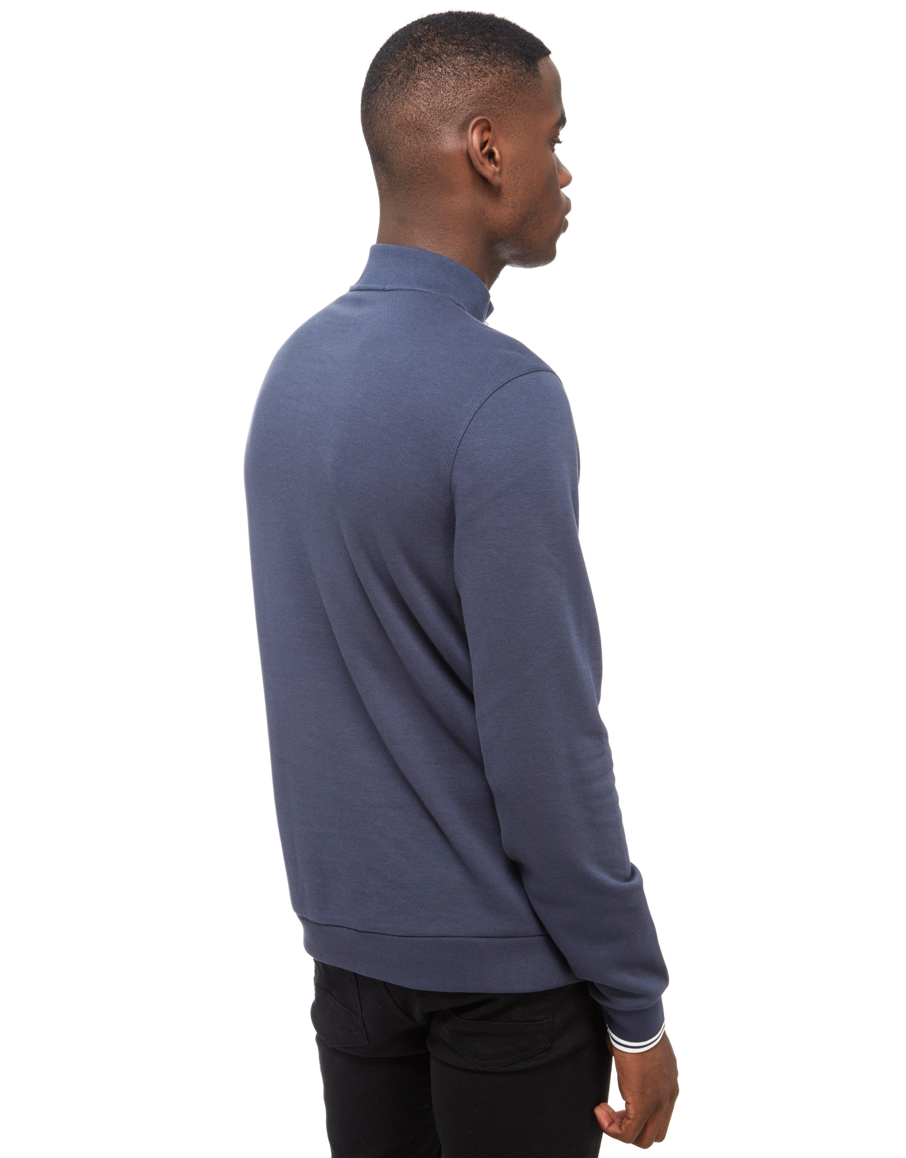 Fred Perry Cotton Funnel Neck 1/4 Zip Track Top in Blue/Blue (Blue) for ...
