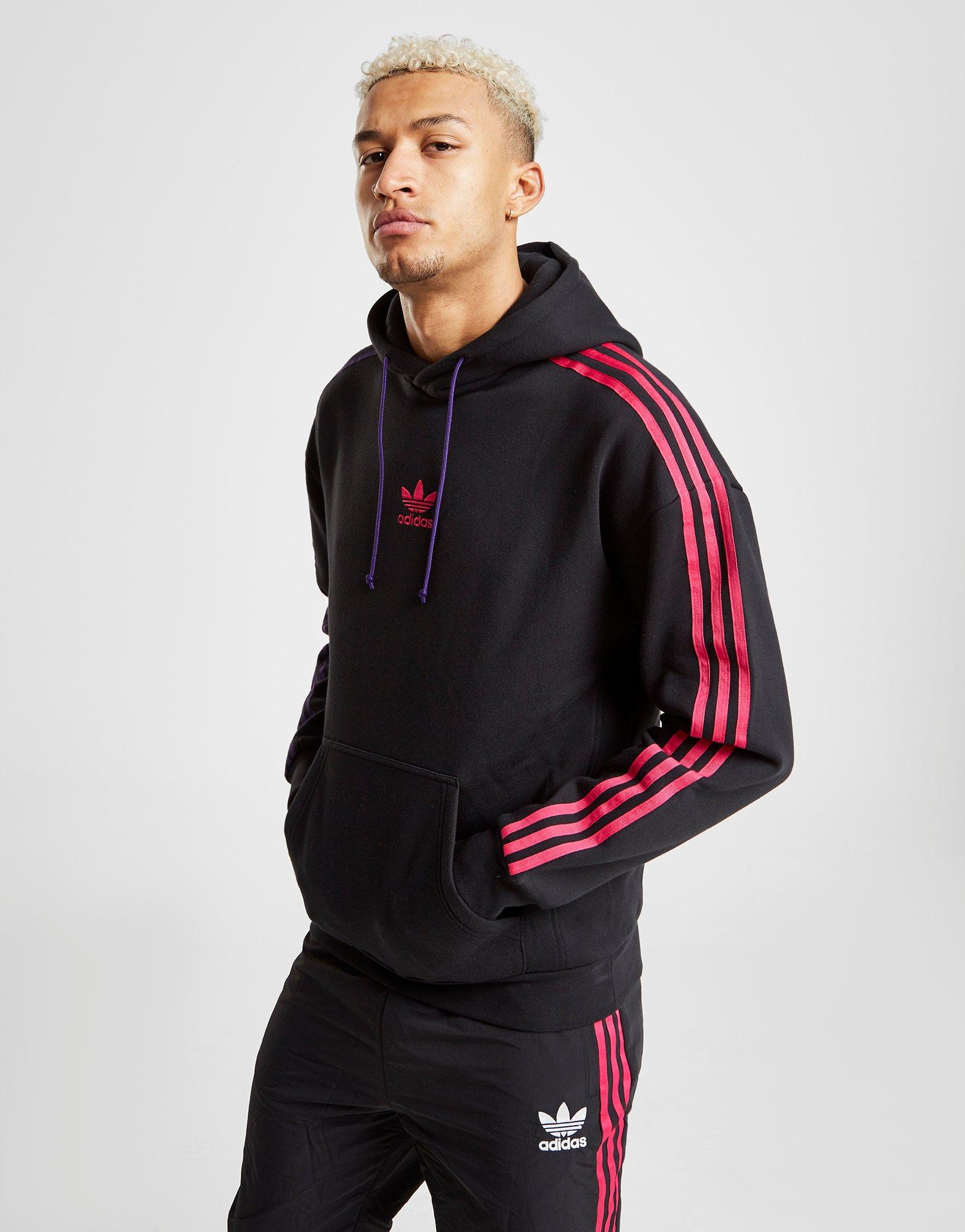 pink and black adidas hoodie