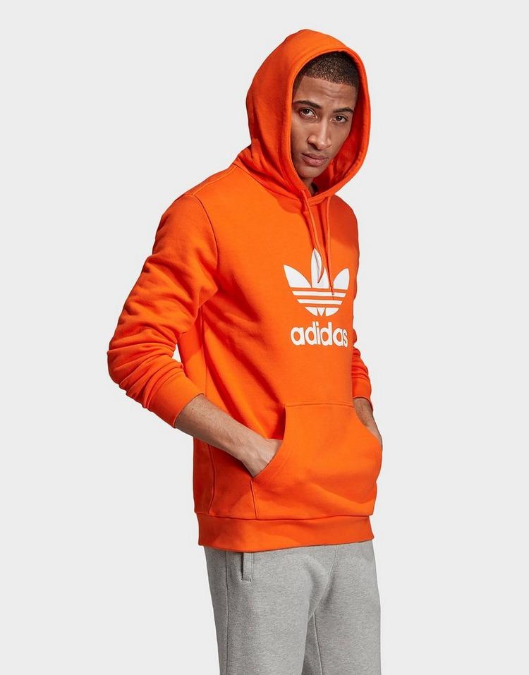 adidas trefoil hoodie orange
