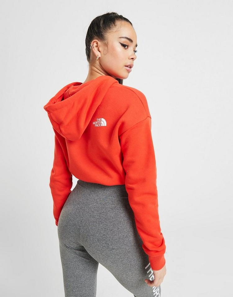 the north face drawstring waist crop hoodie
