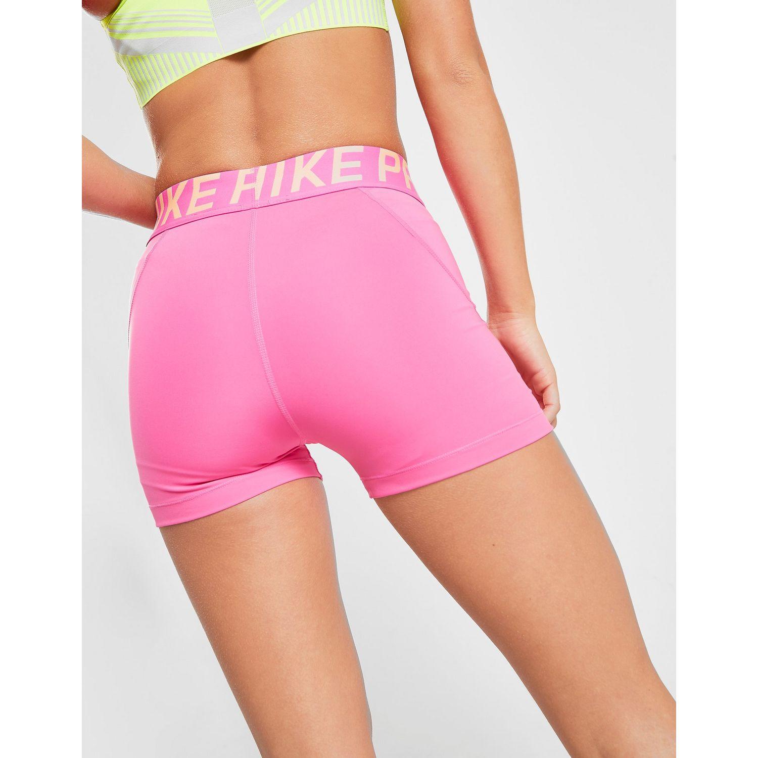 nike training pro 3 shorts pink