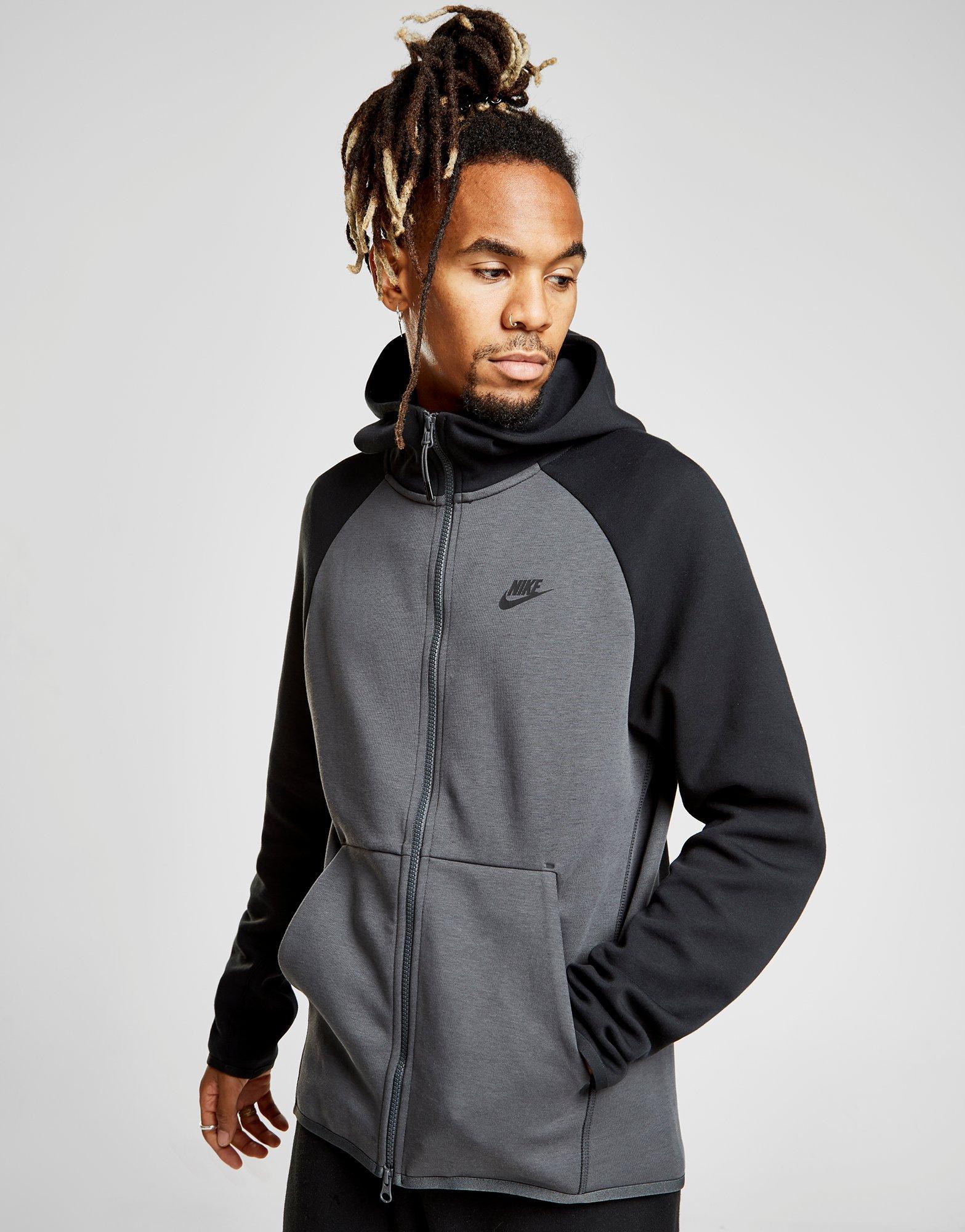 nike tech black and grey hoodie