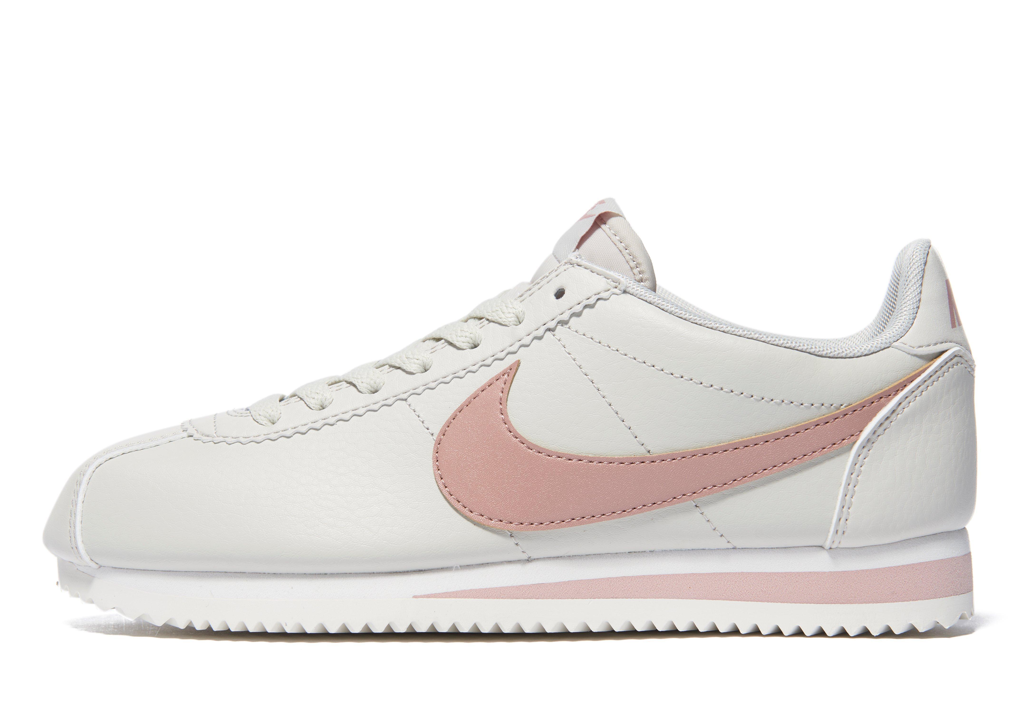 nike cortez white and pink