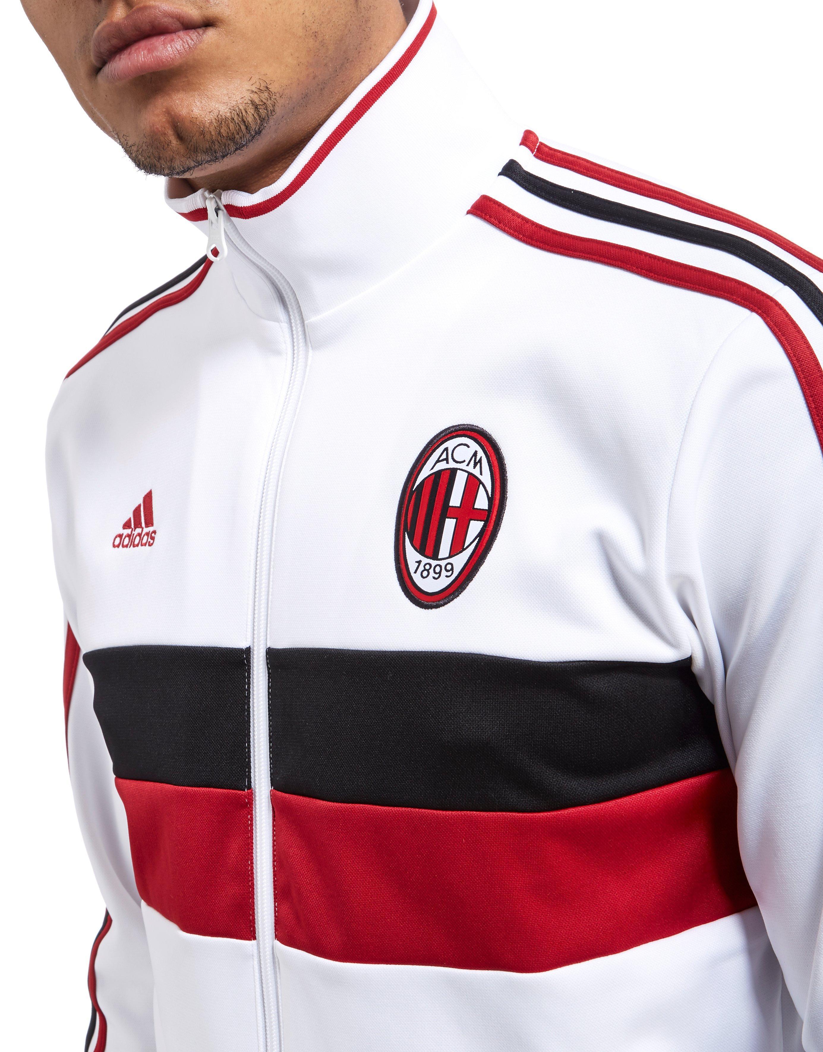 adidas ac milan 3 stripe track top