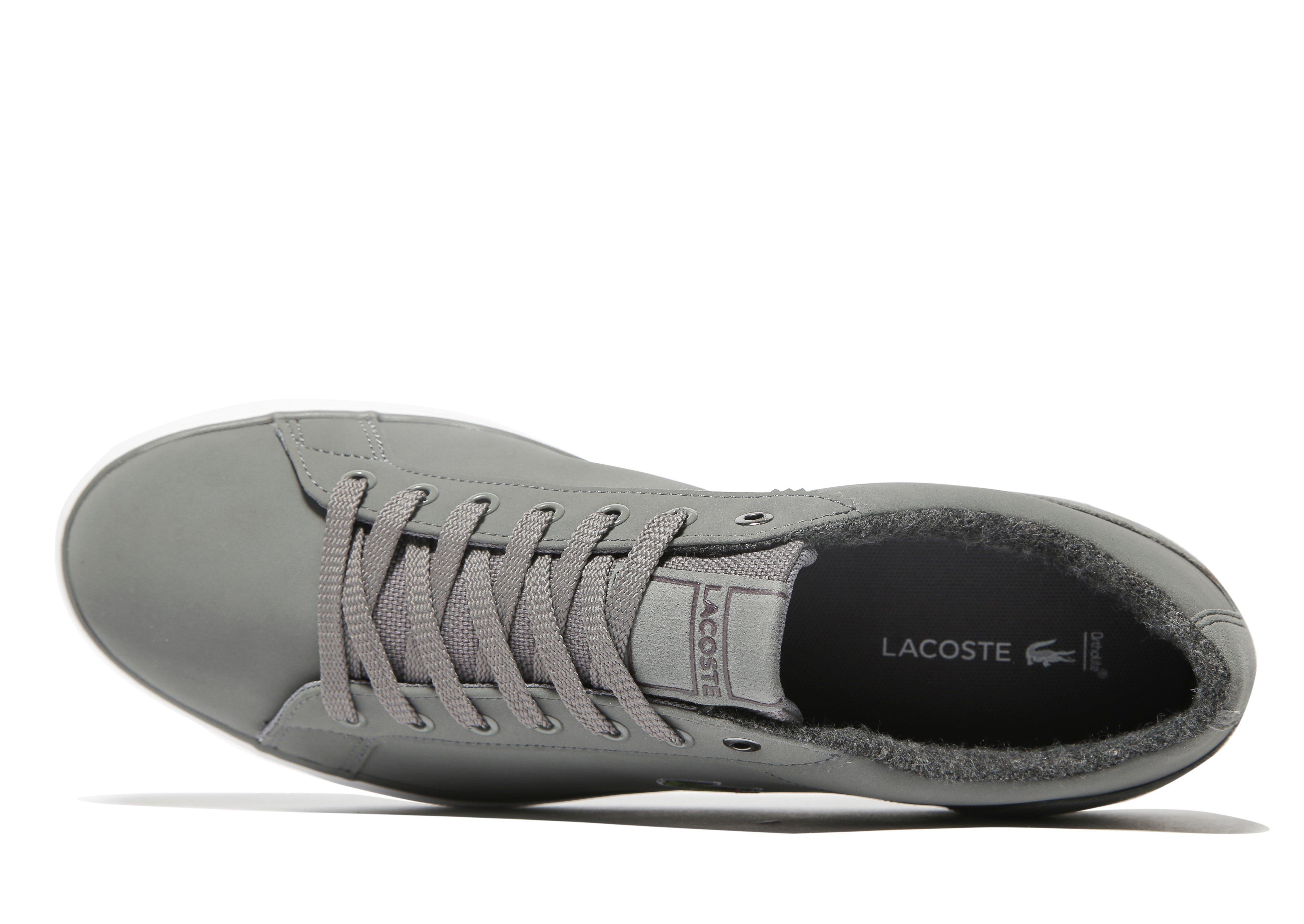 Lacoste Leather Lerond Nubuck in Grey 