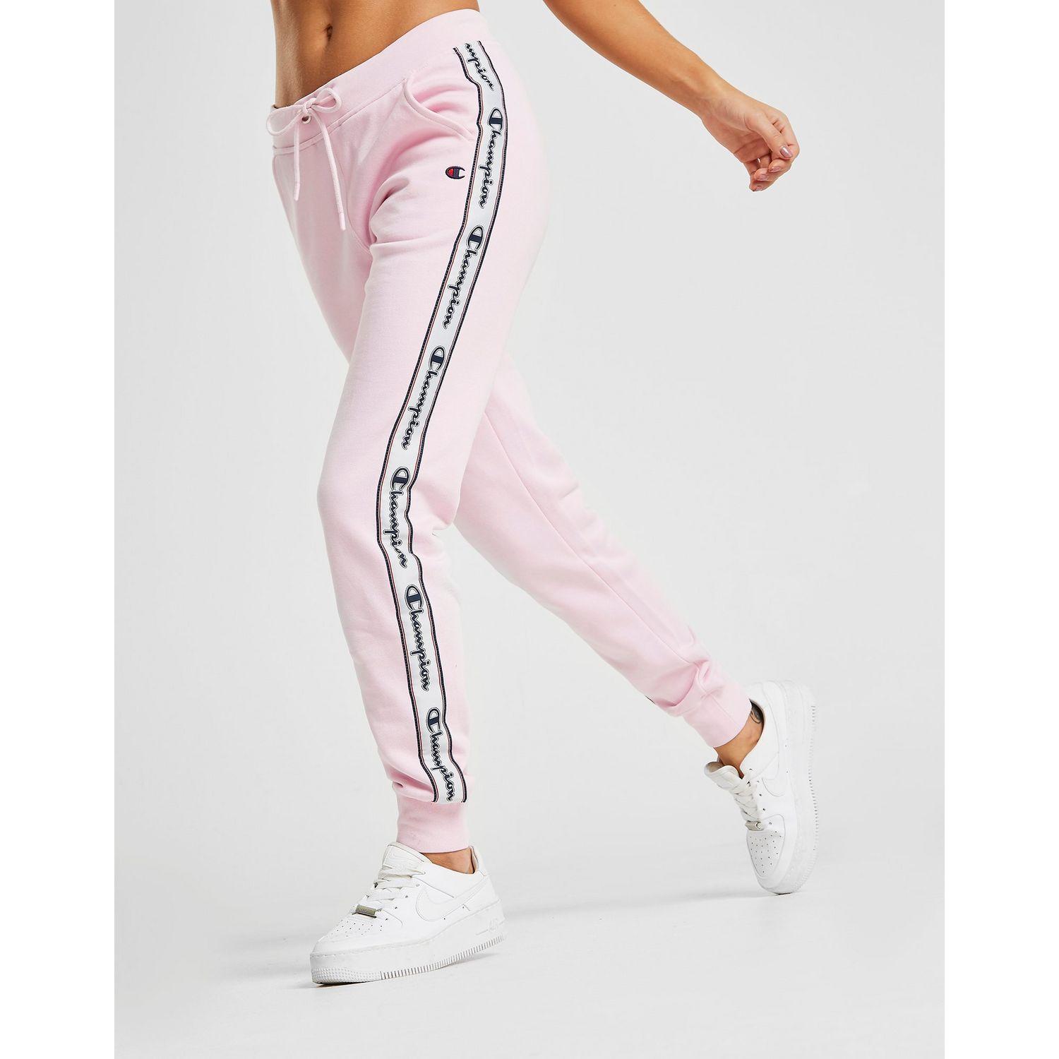 Champion Tape Fleece Joggers in Pink 