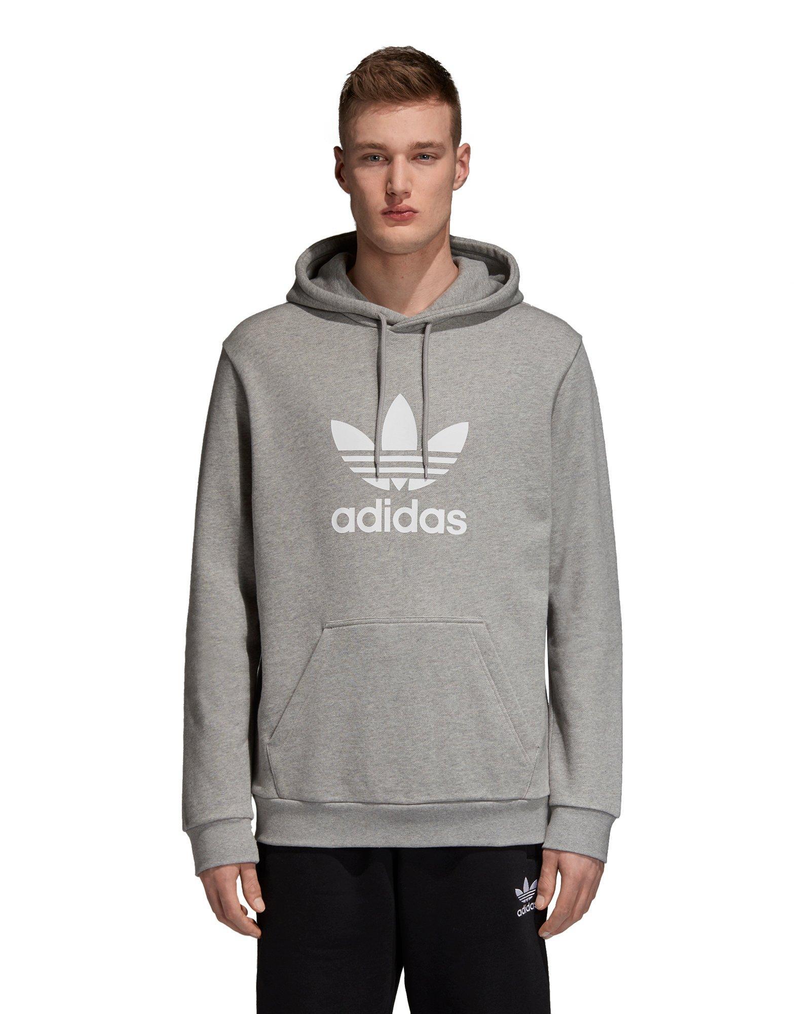 adidas hoodie trefoil grey