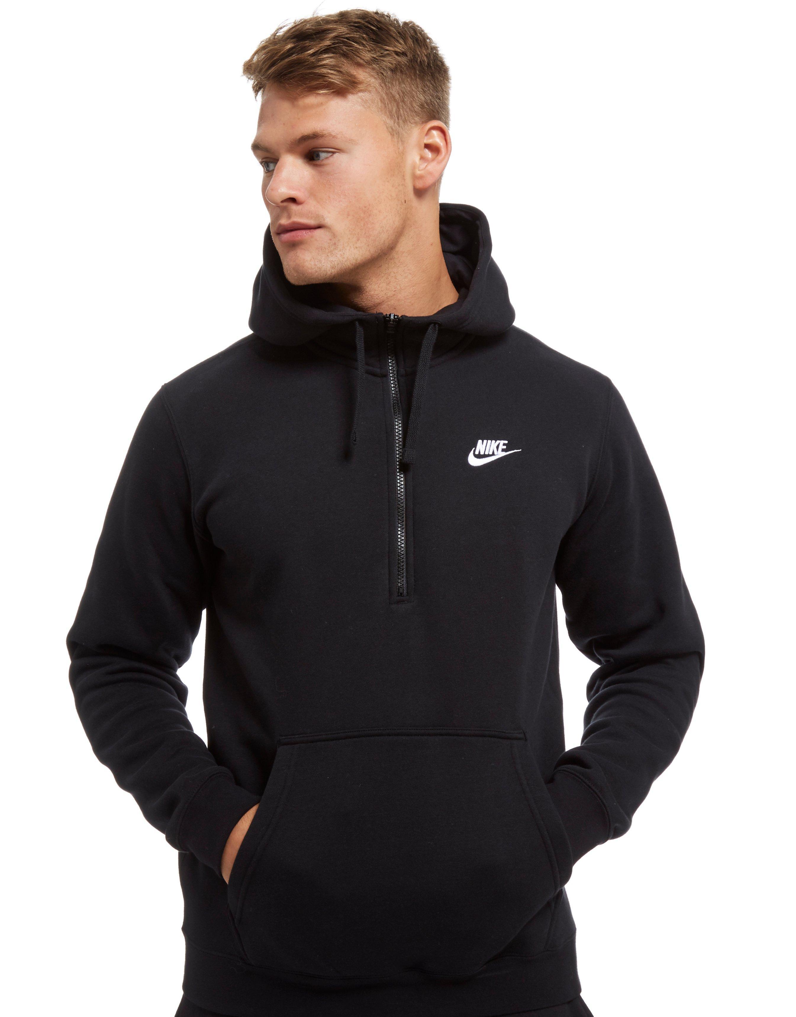  Nike  Cotton Club  Half zip Hoodie  in Black for Men Lyst