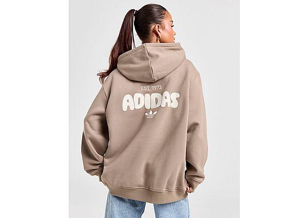 Bubble Letter Adidas Originals Hoodies For Women Grey Adidas