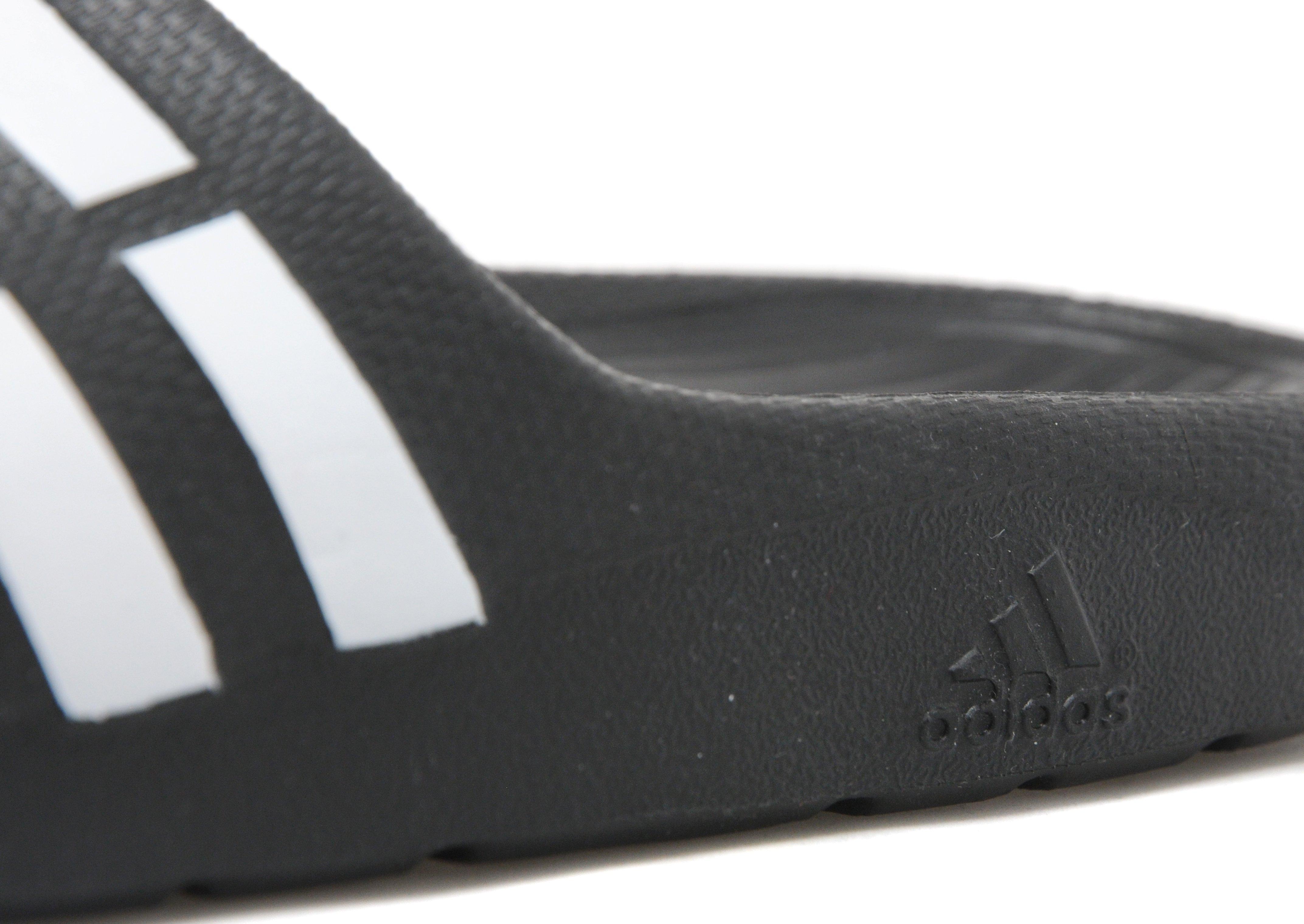 adidas Duramo Slide Sandal in Black/White/Black (Black) - Lyst