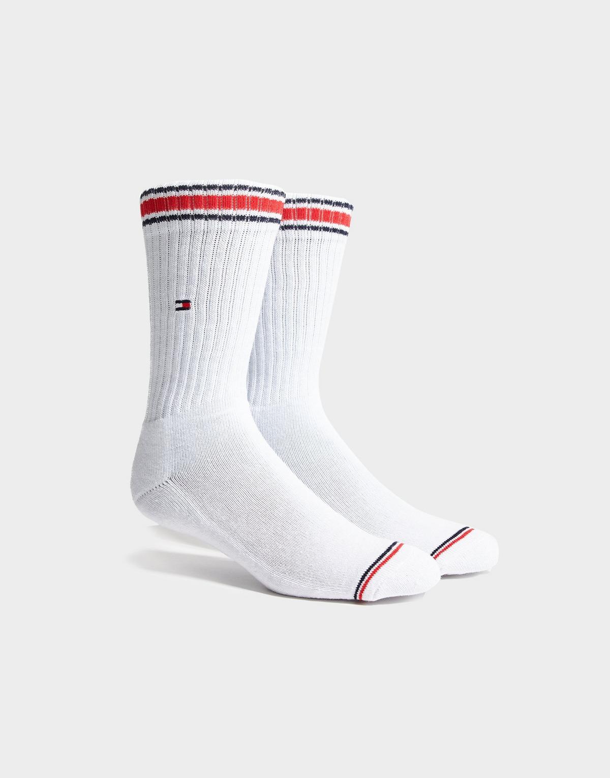 Tommy Hilfiger Cotton 2 Pack Crew Socks In White For Men Lyst