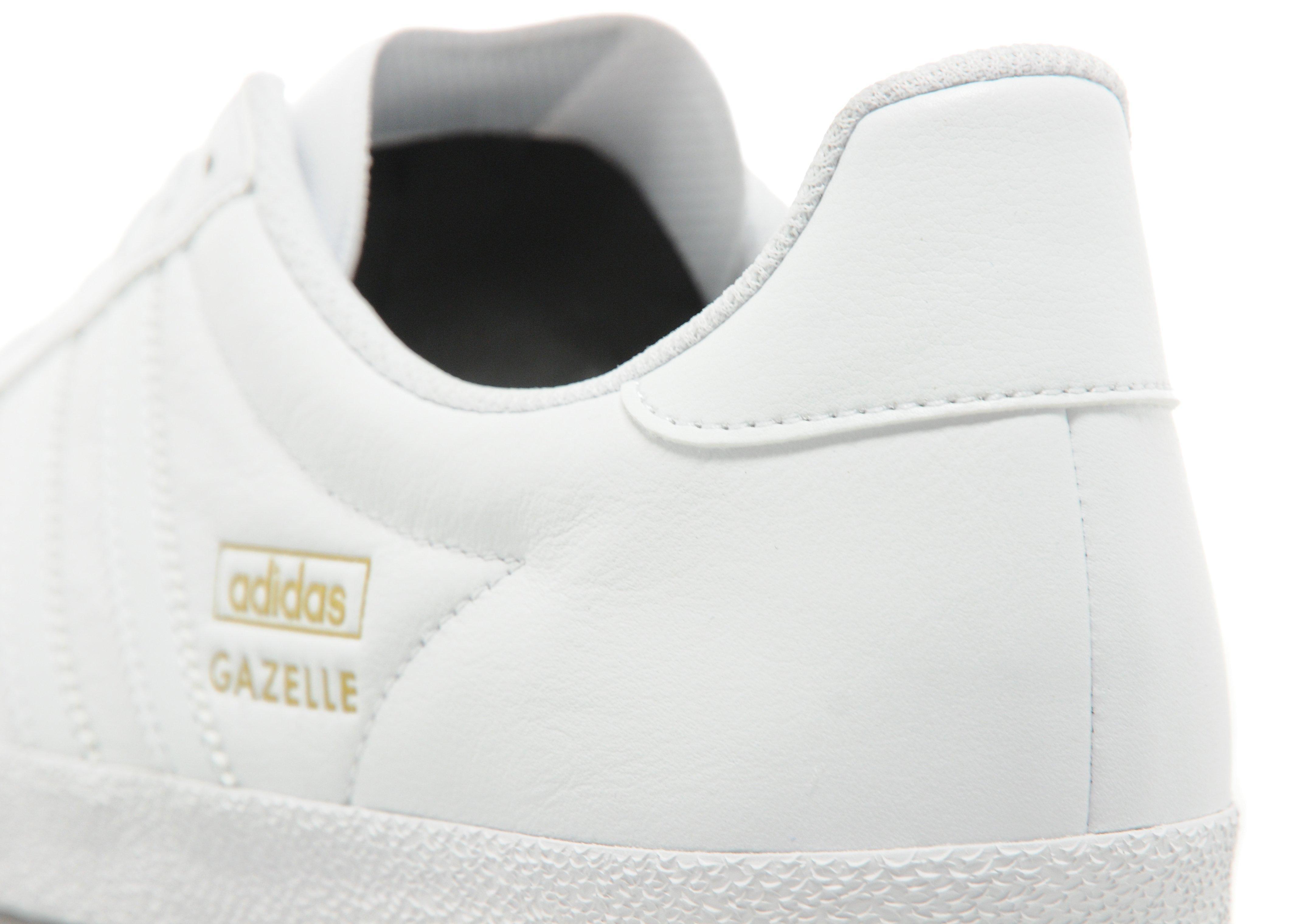 adidas gazelle white leather