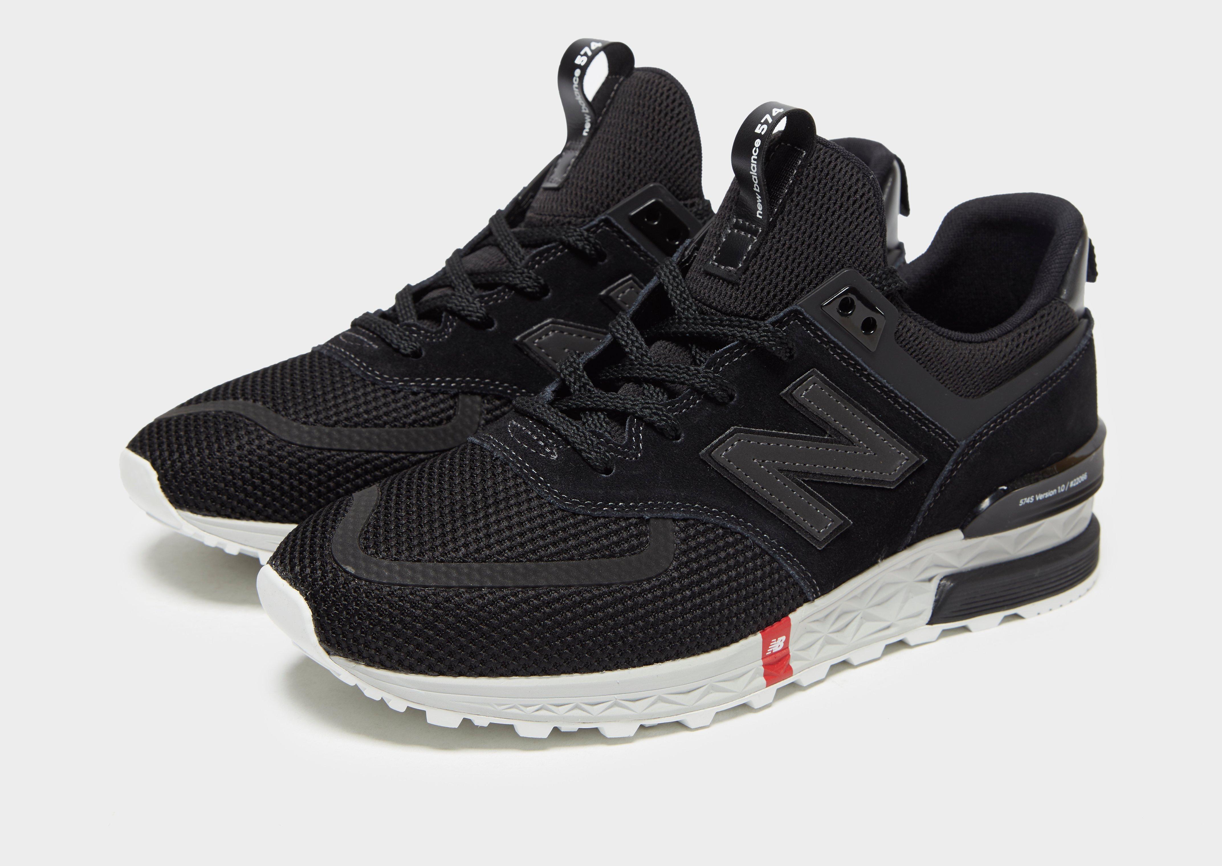 new balance 574 sport black with silver