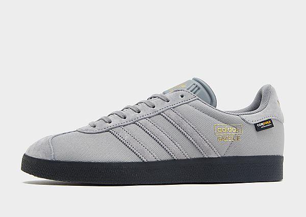 Adidas gazelle grey leather deals