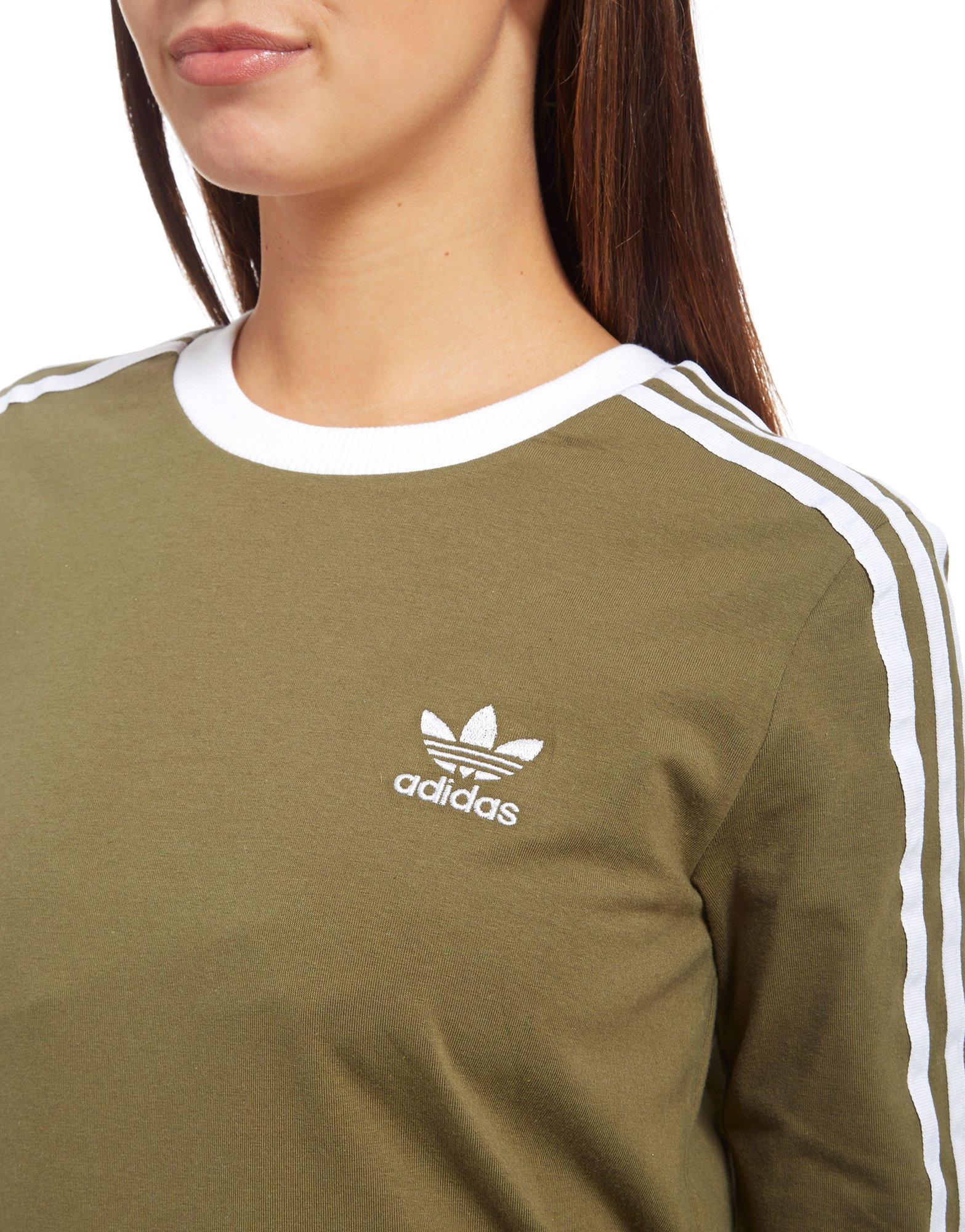 adidas long sleeve top womens green